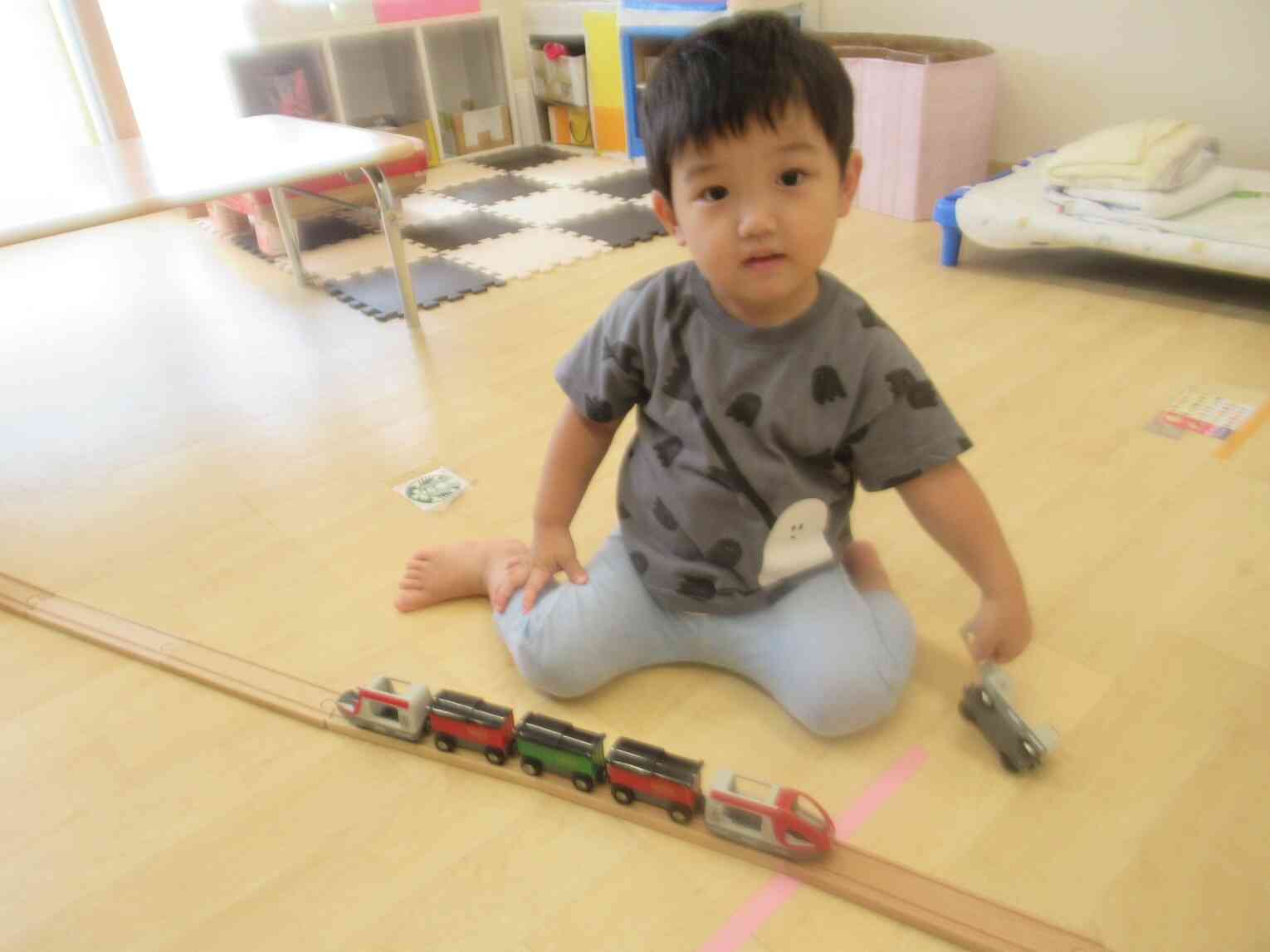 見て！電車いっぱい繋がった★