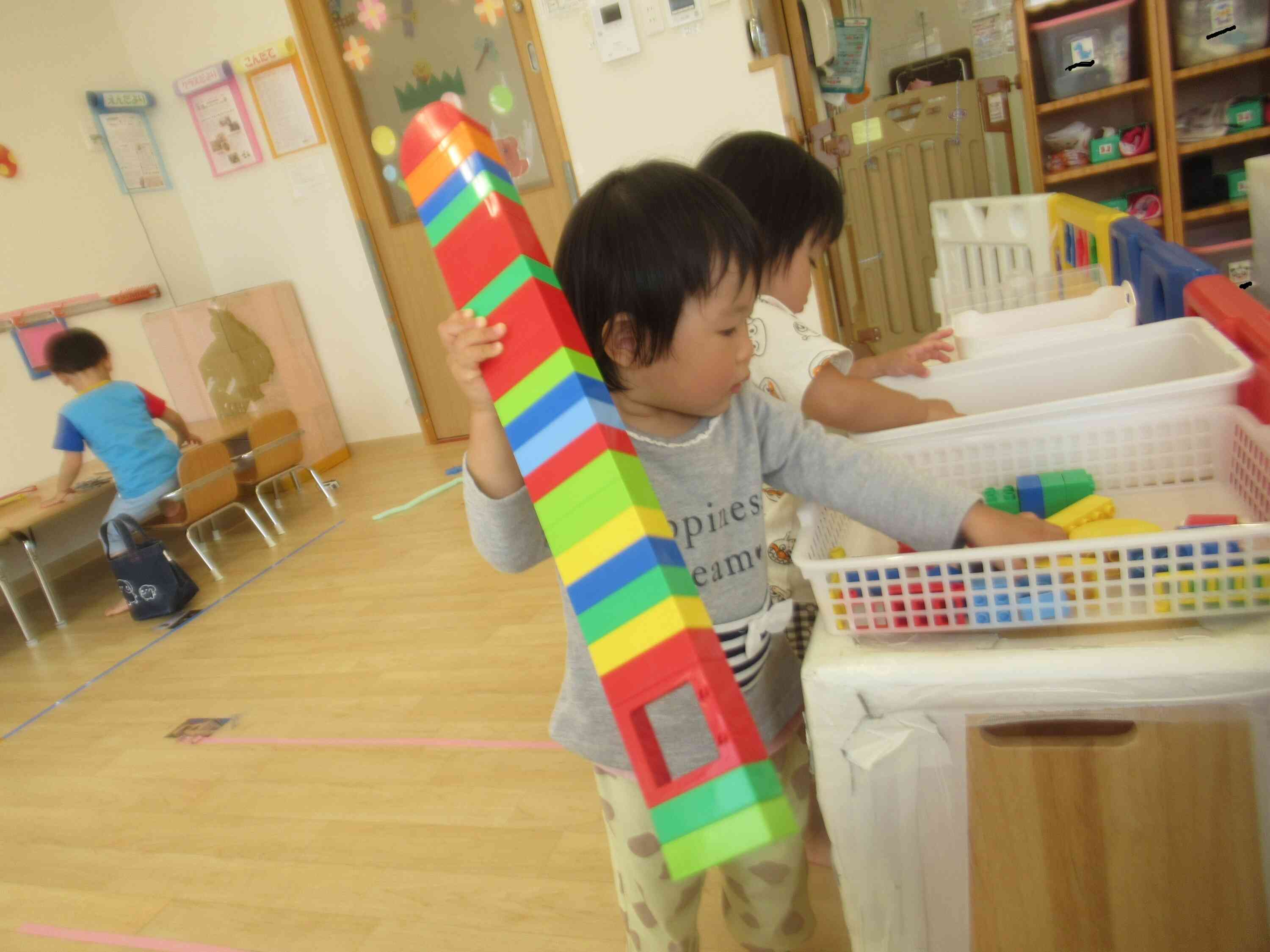 こんなに高く積み上げられるようになったよ!