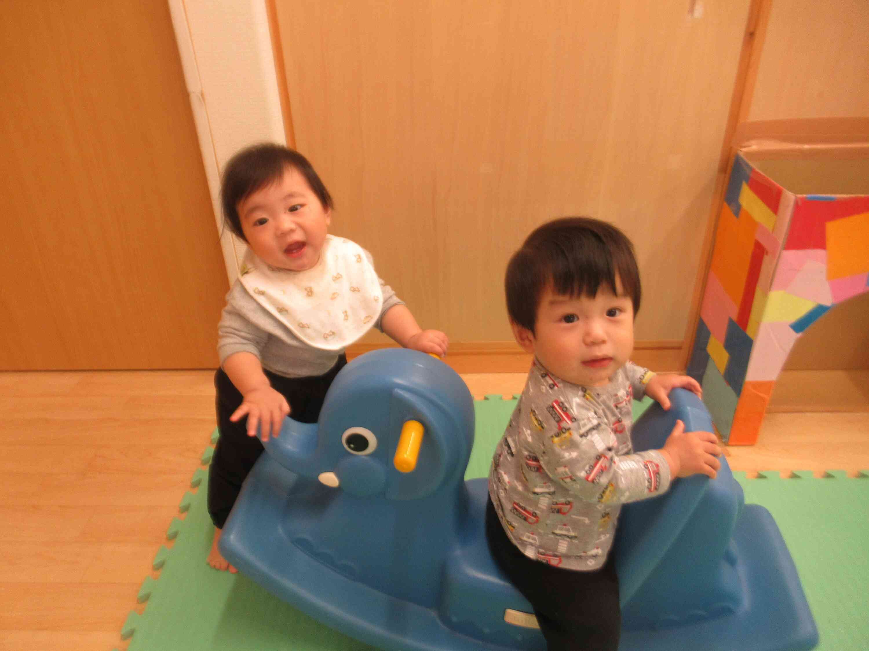 ゾウさんの乗り物大人気☆