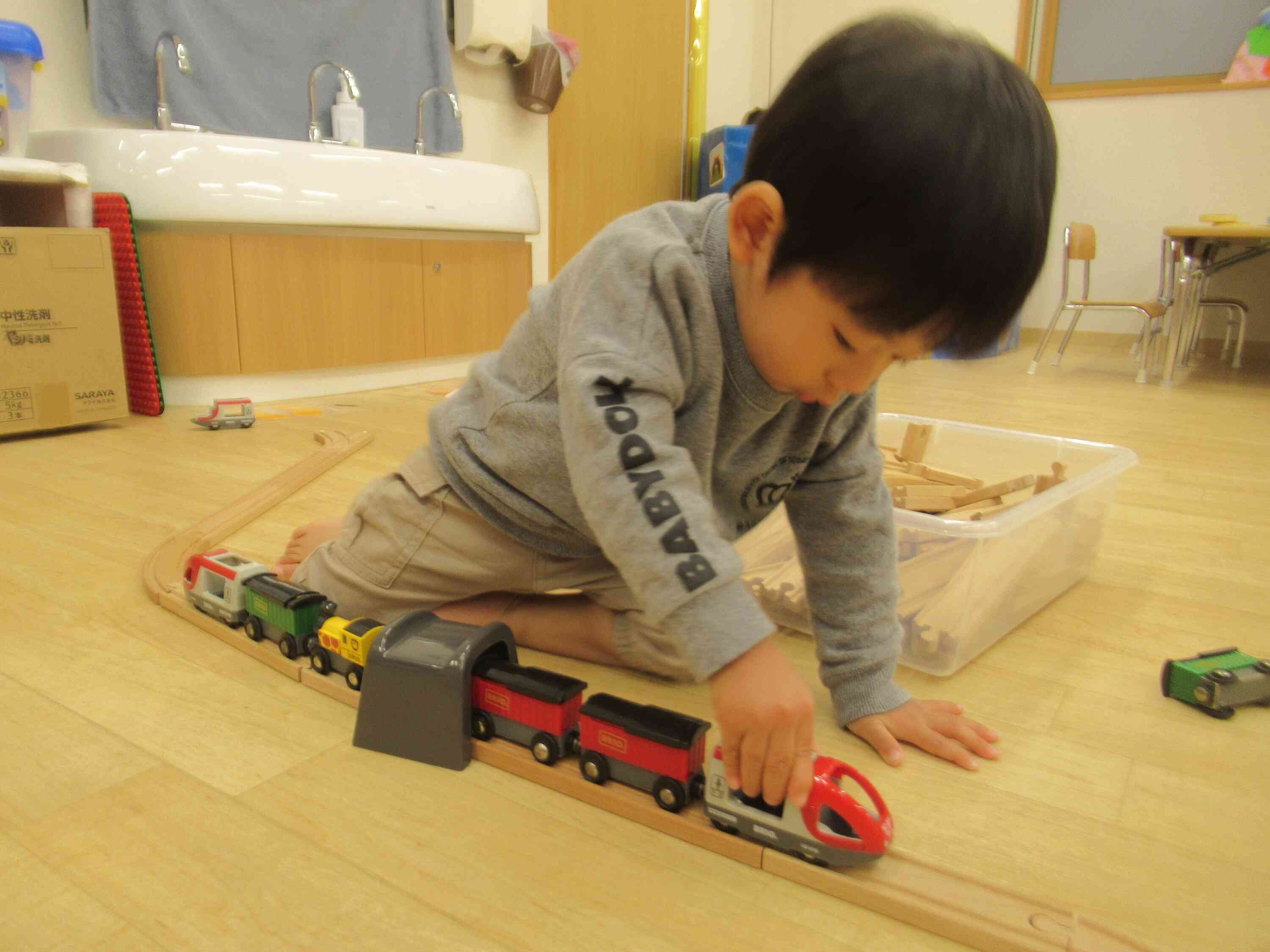 たくさん電車を繋げられるようになったよ♬