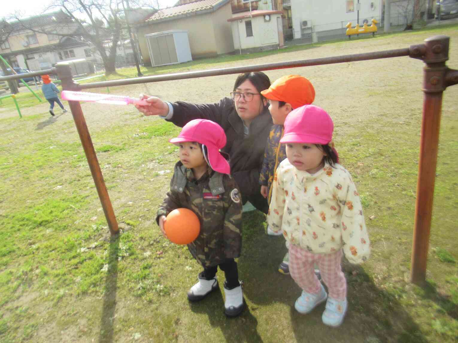 お外は気持ちいいね♪