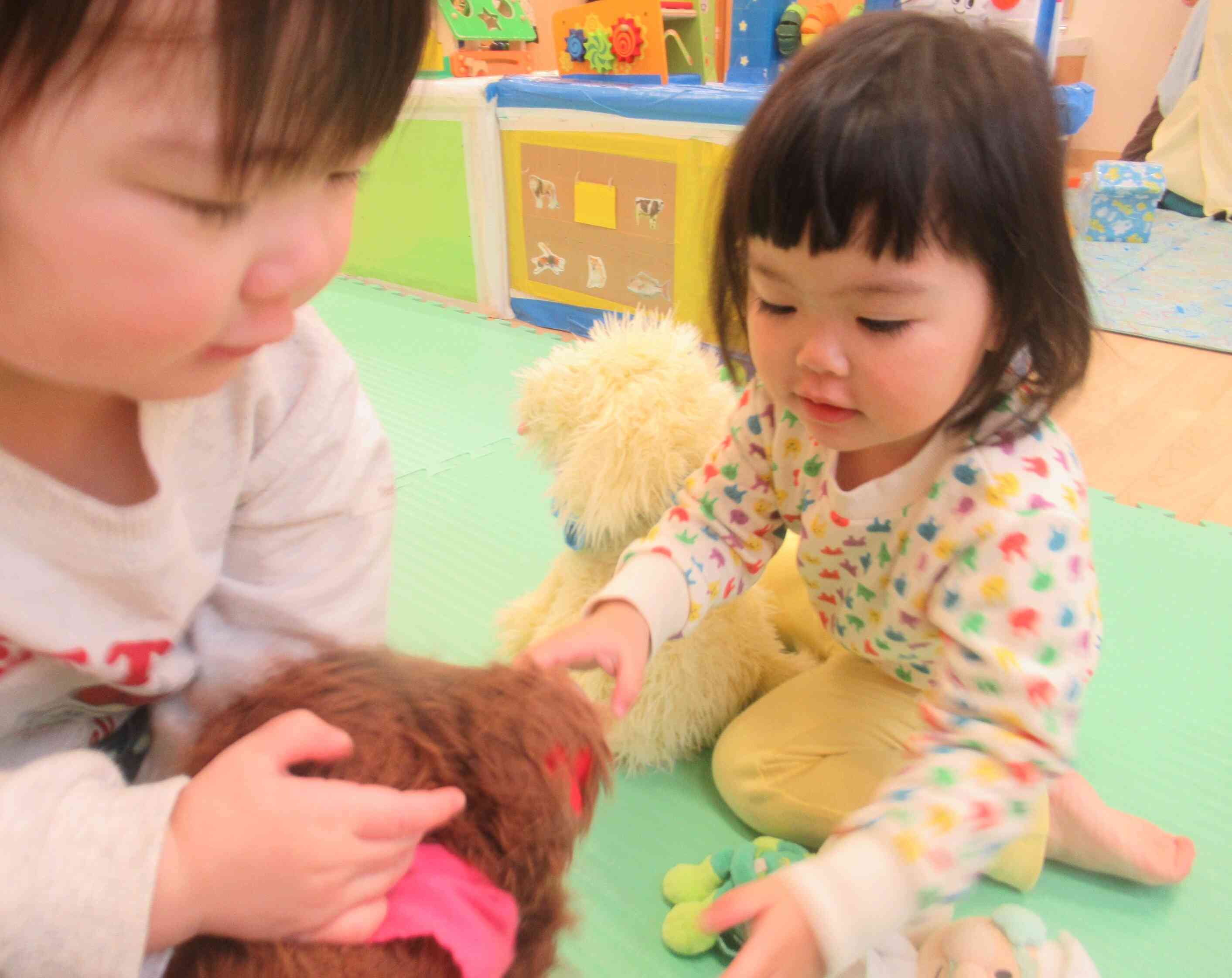 わんちゃんでね、こうやって遊ぶんだよ～