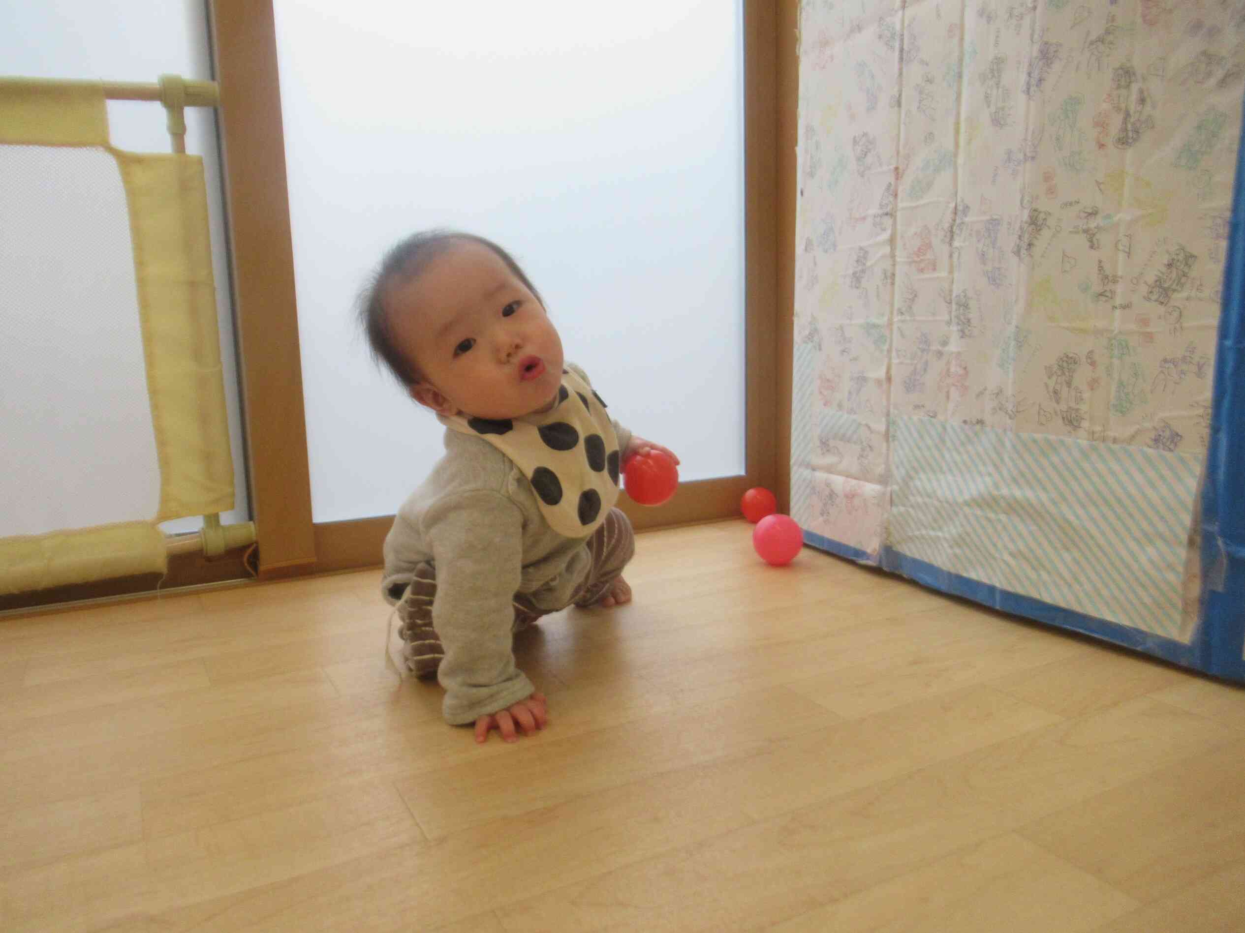 ボール捕まえた！