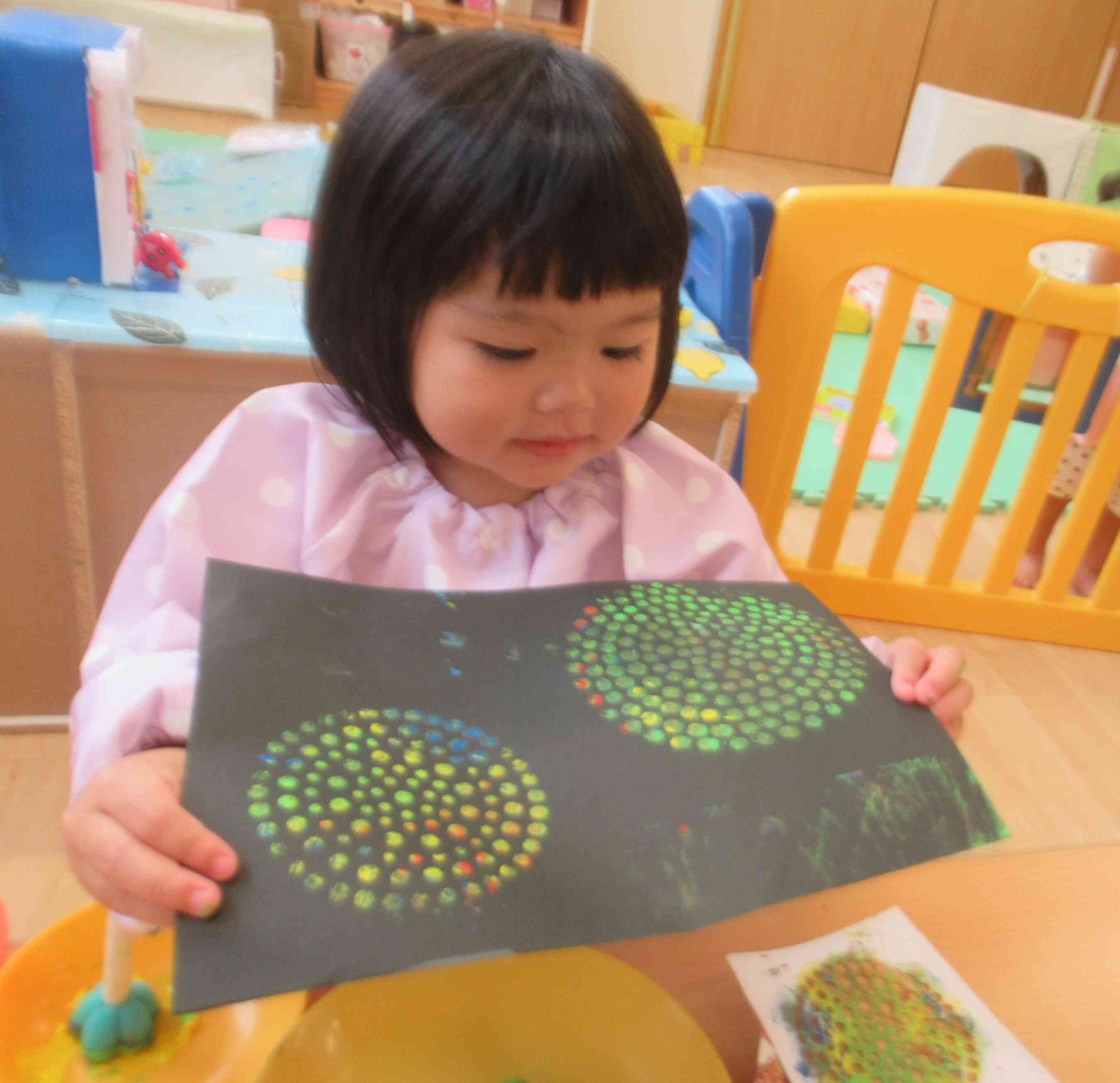 綺麗な花火の完成!
