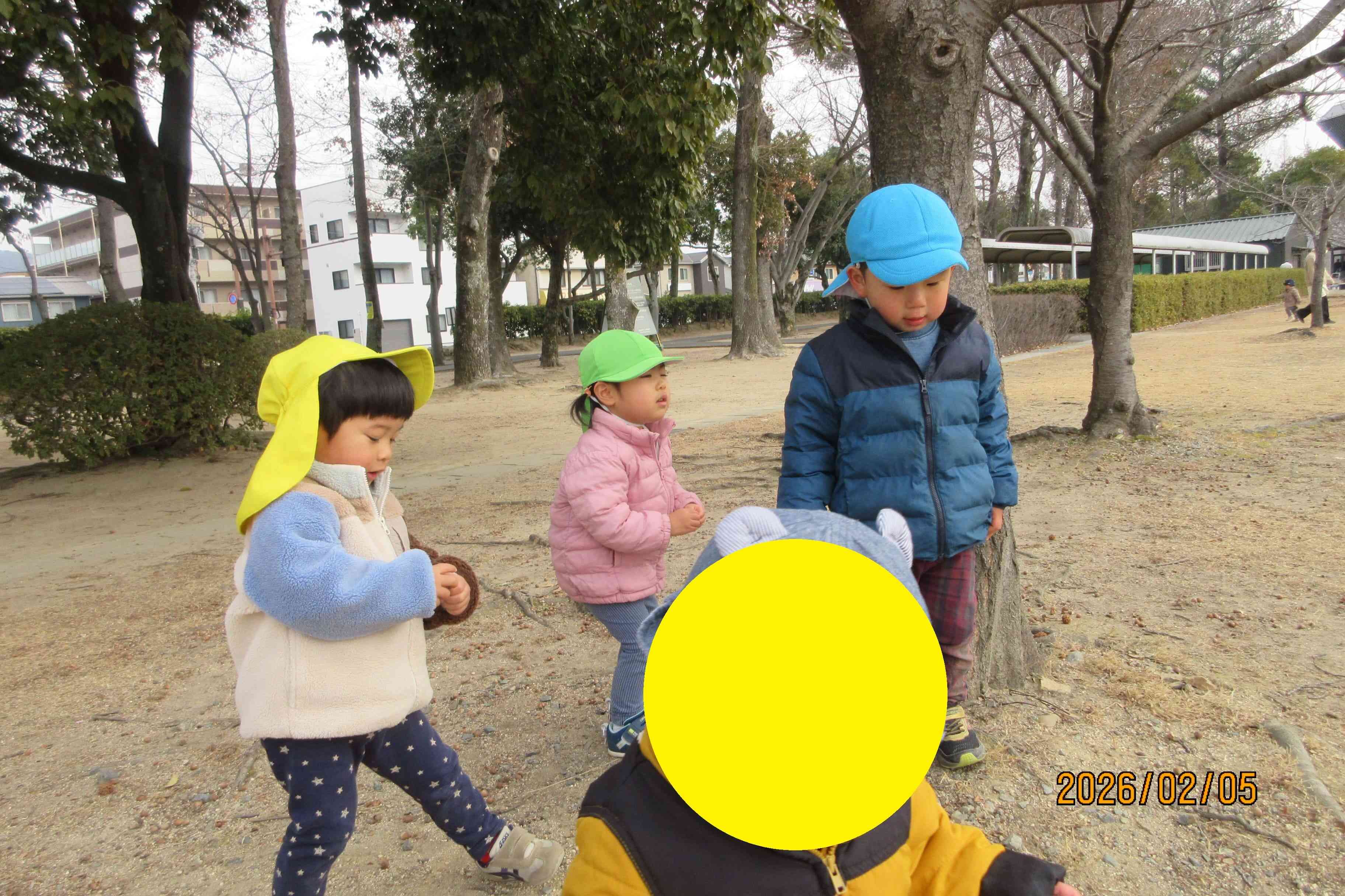 お外へ散歩に行きました