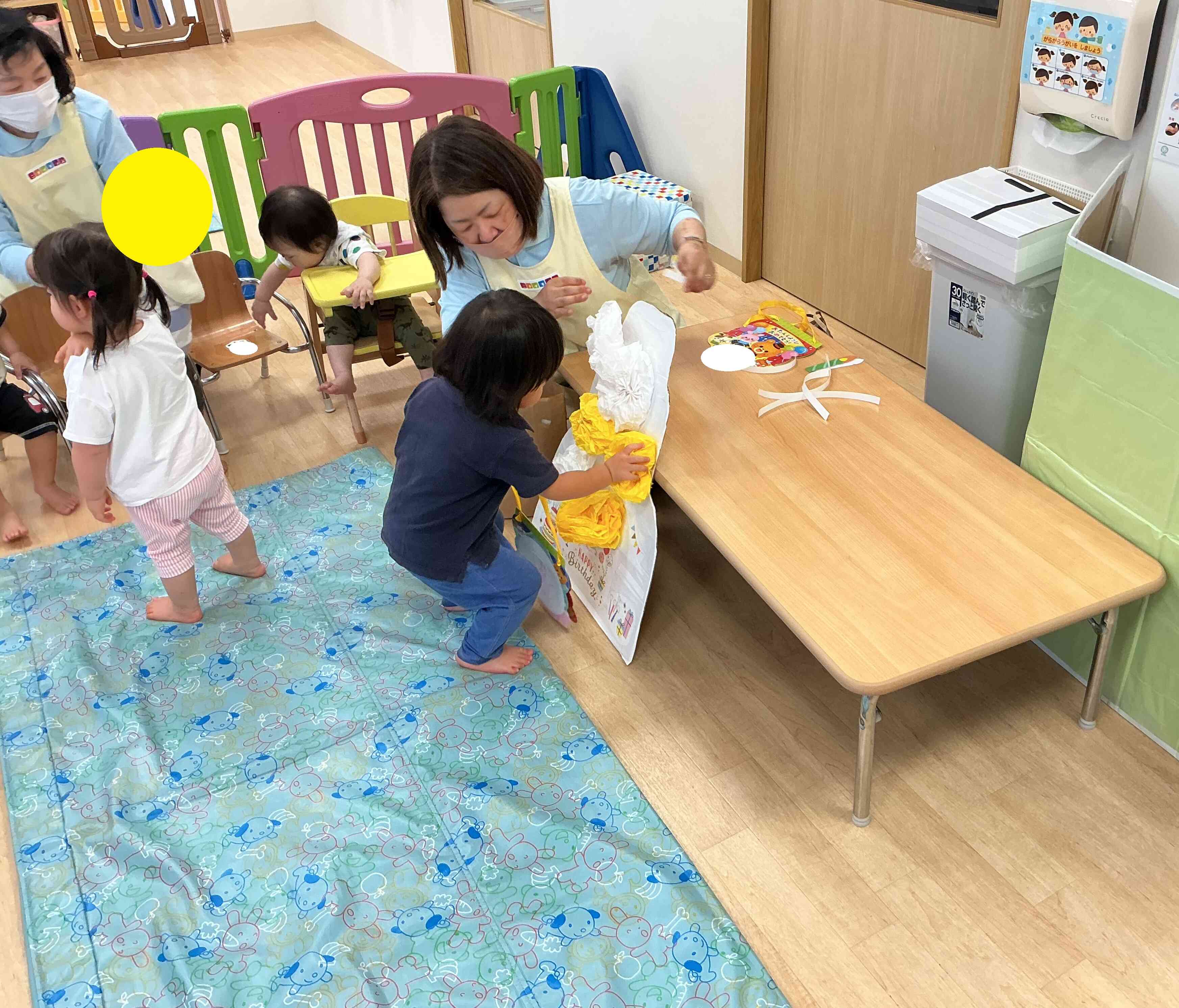 クリームの飾りつけをしました。