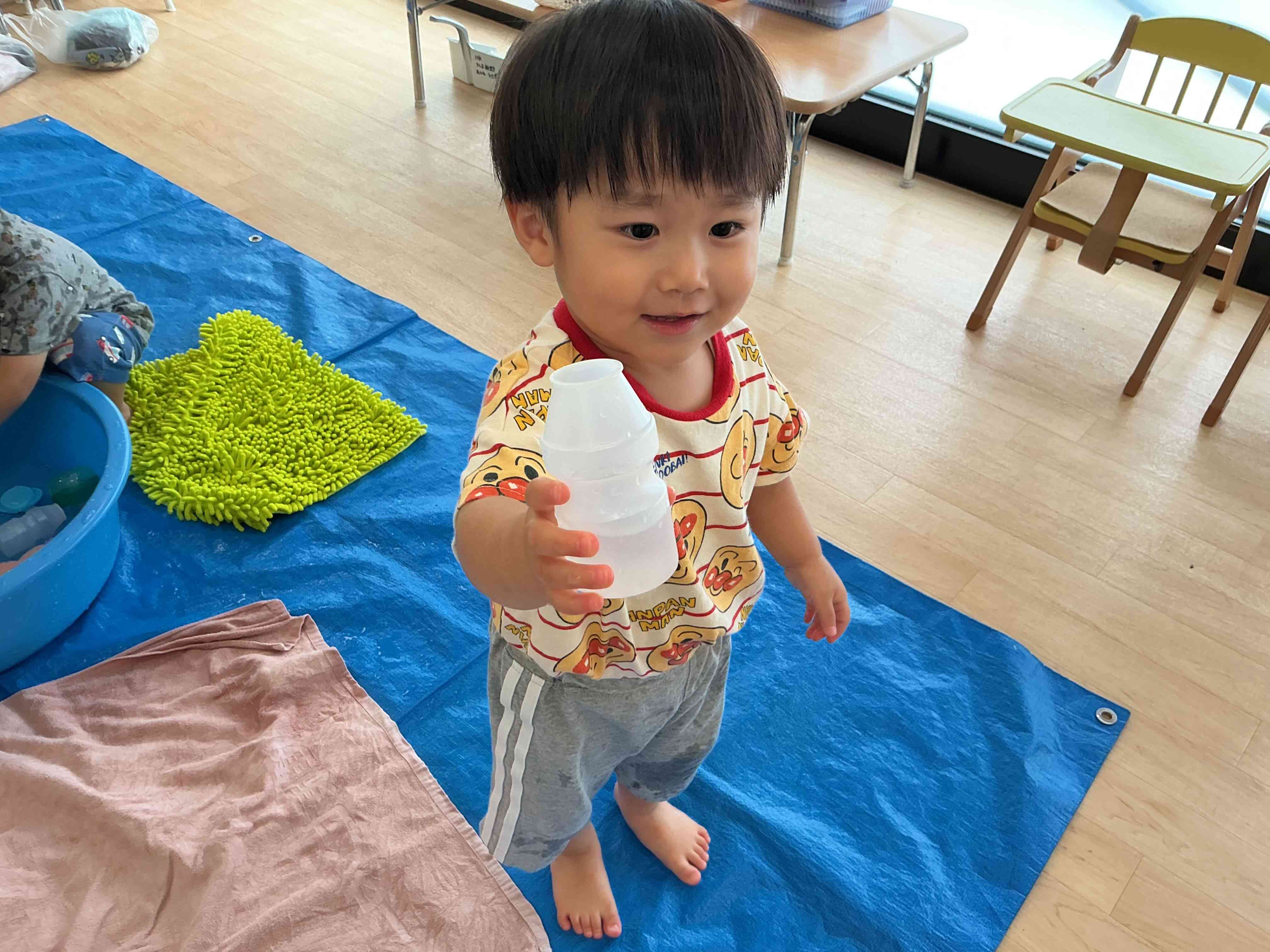 上手に水くみが出来ました！