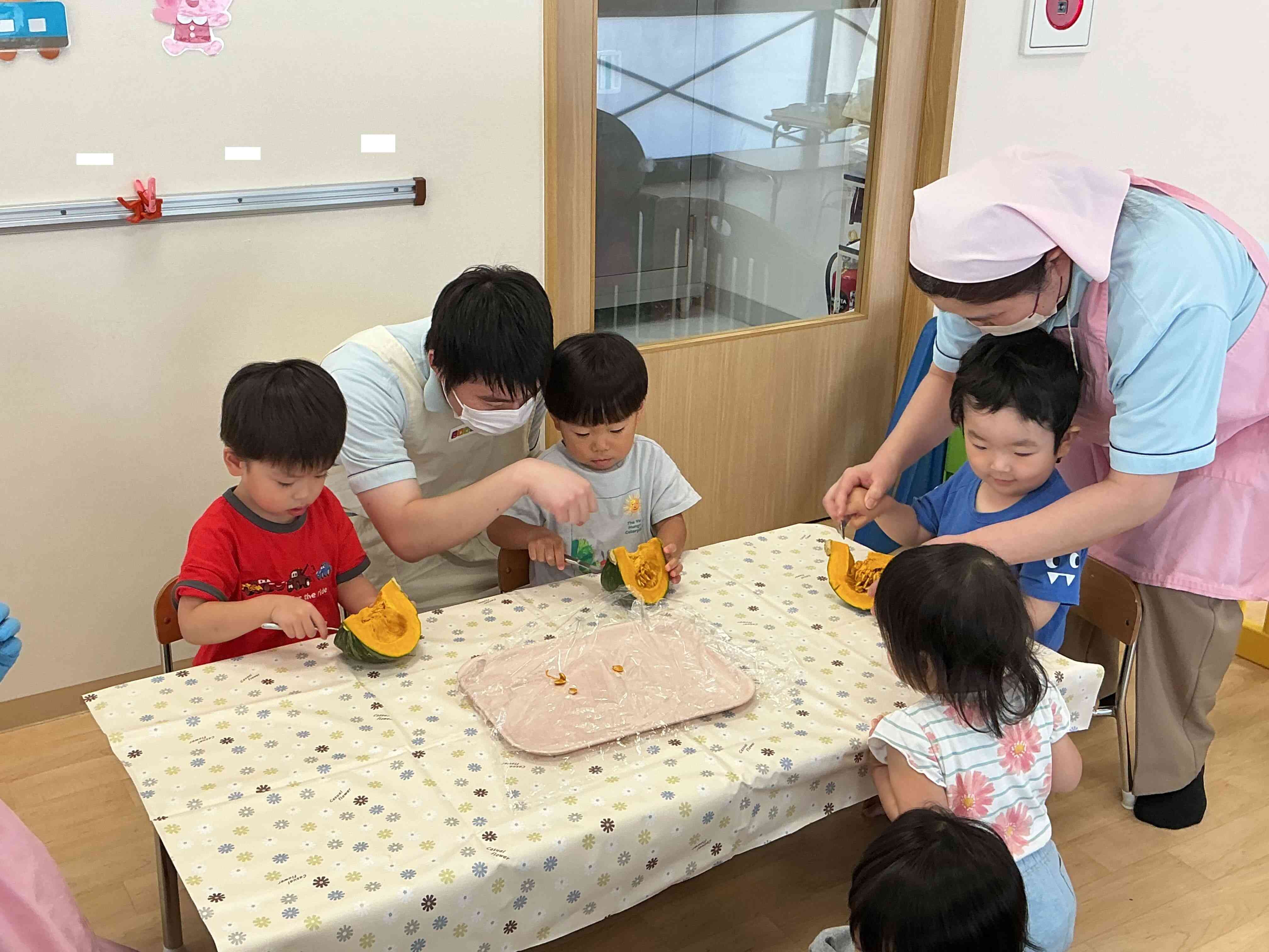 かぼちゃの種取り