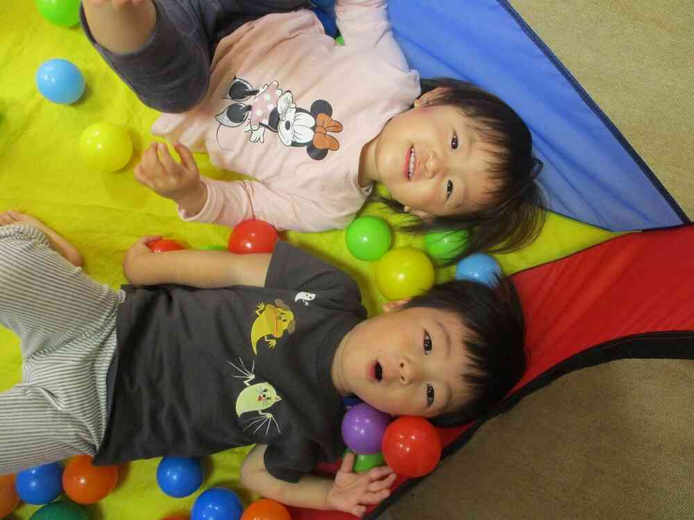 ボールで遊んだよ！