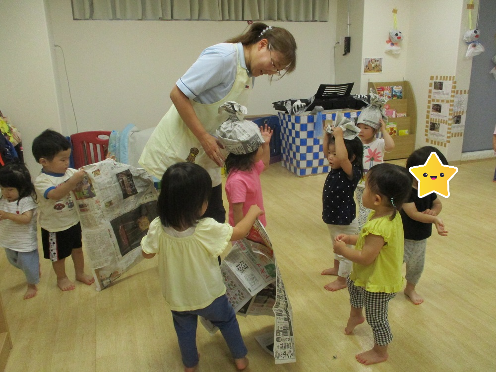 先生、私も帽子作って！