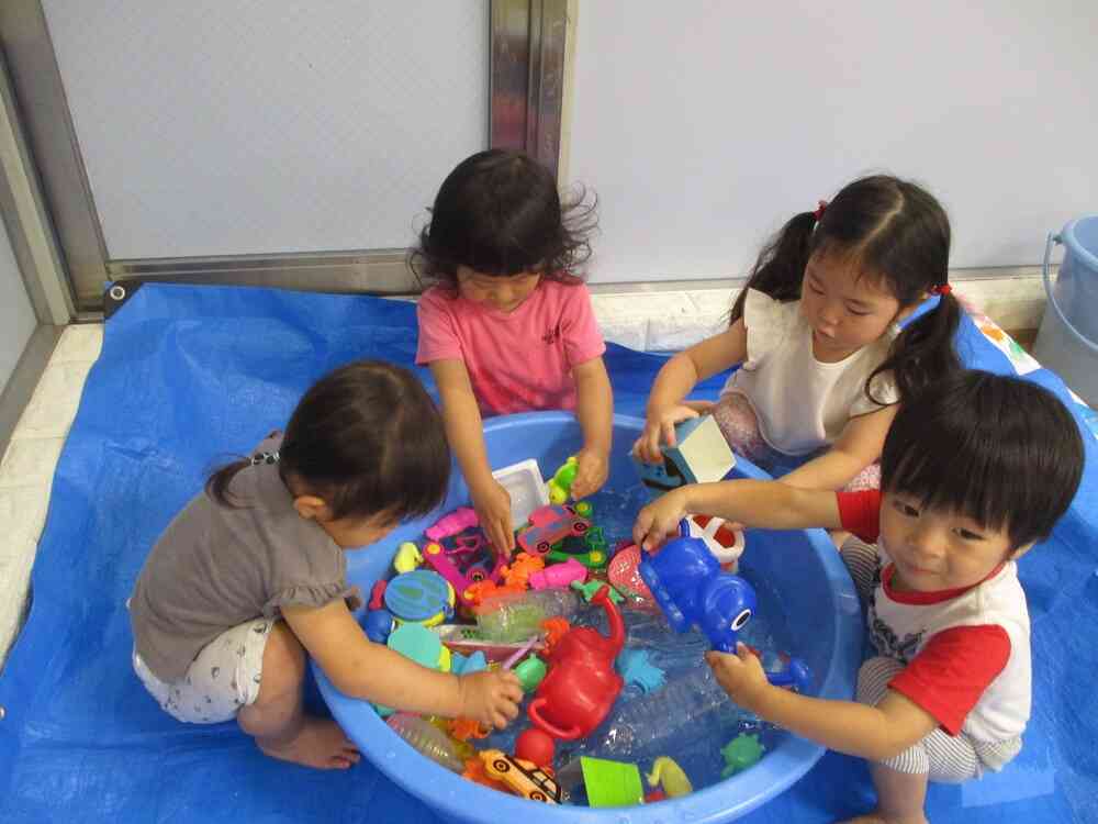 水遊びは楽しいね