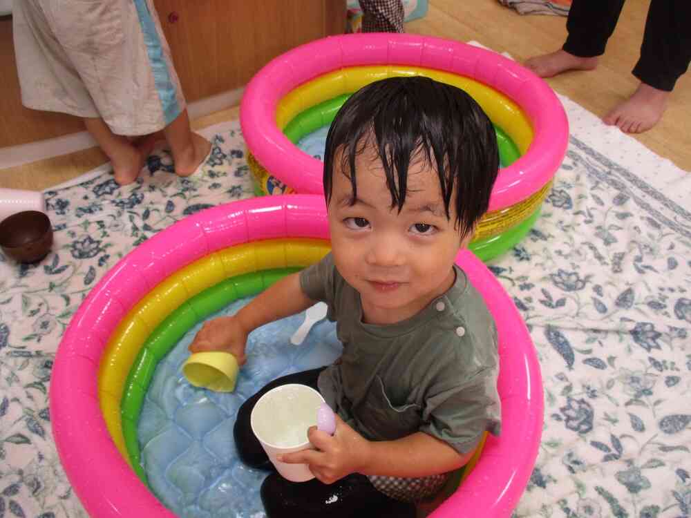 ☆最後の水遊び（あひる・うさぎ組）☆