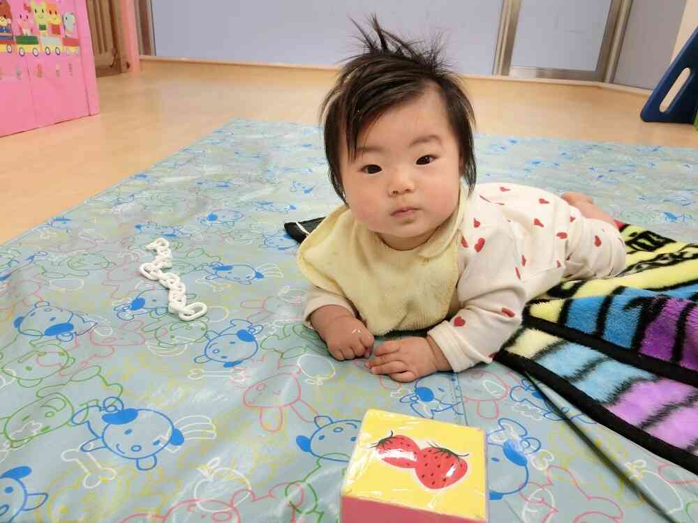 寝返りができるようになりました！