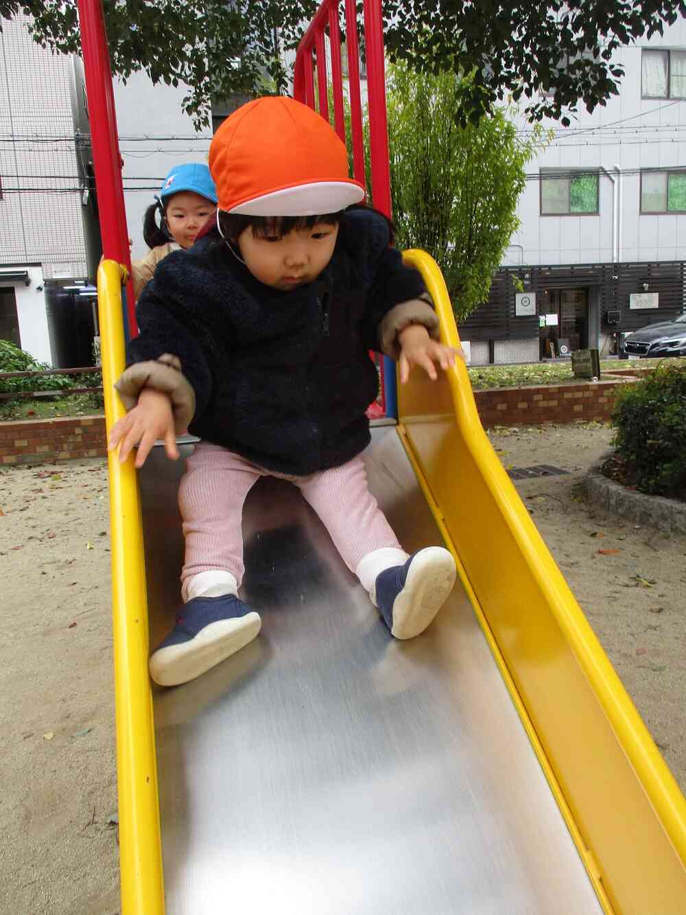 滑るまで…３！２！１！シュー！