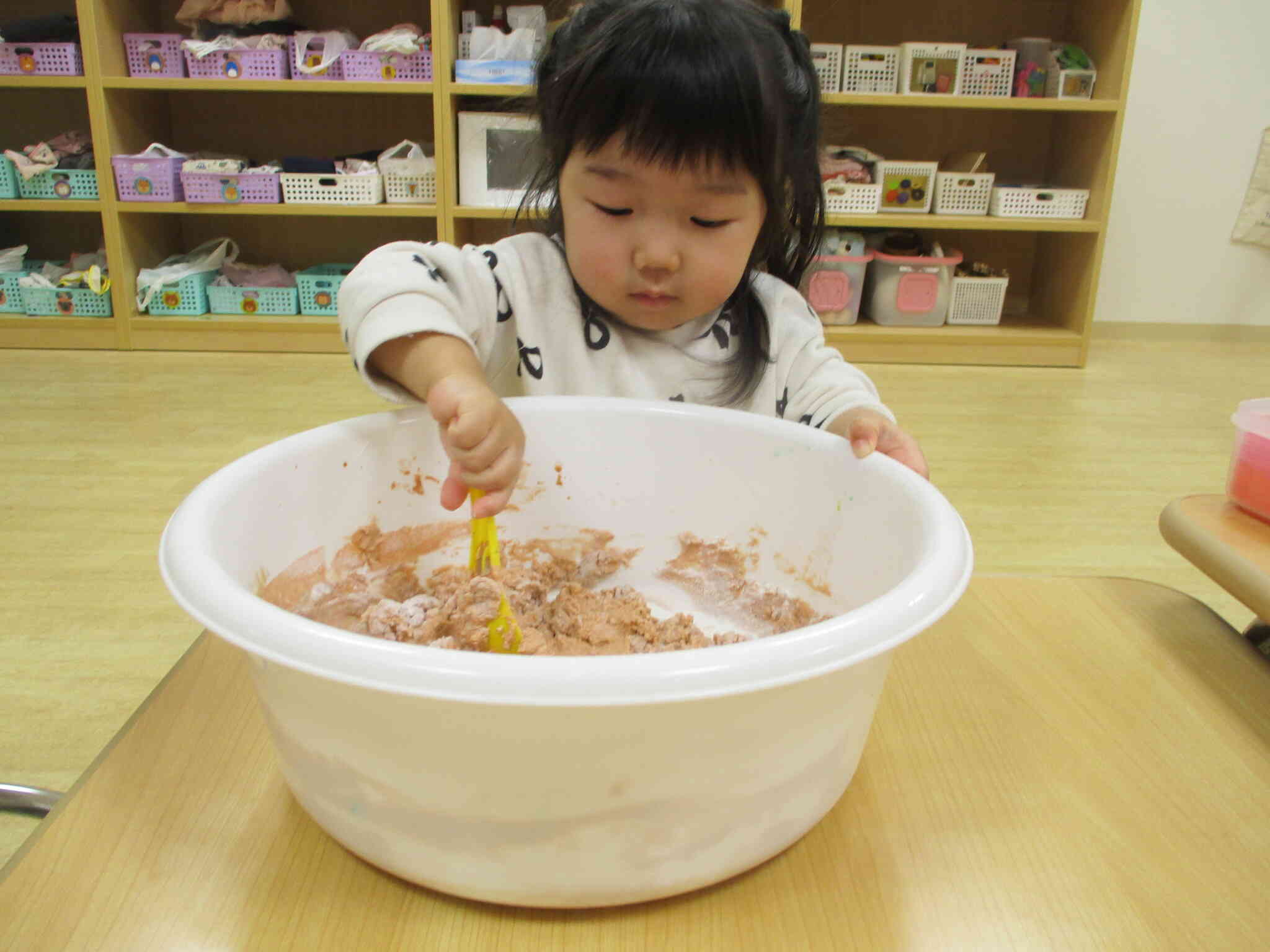 一生懸命コネコネ…！！