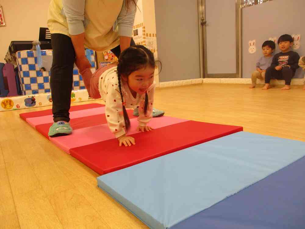 身体を動かして、いち！に！