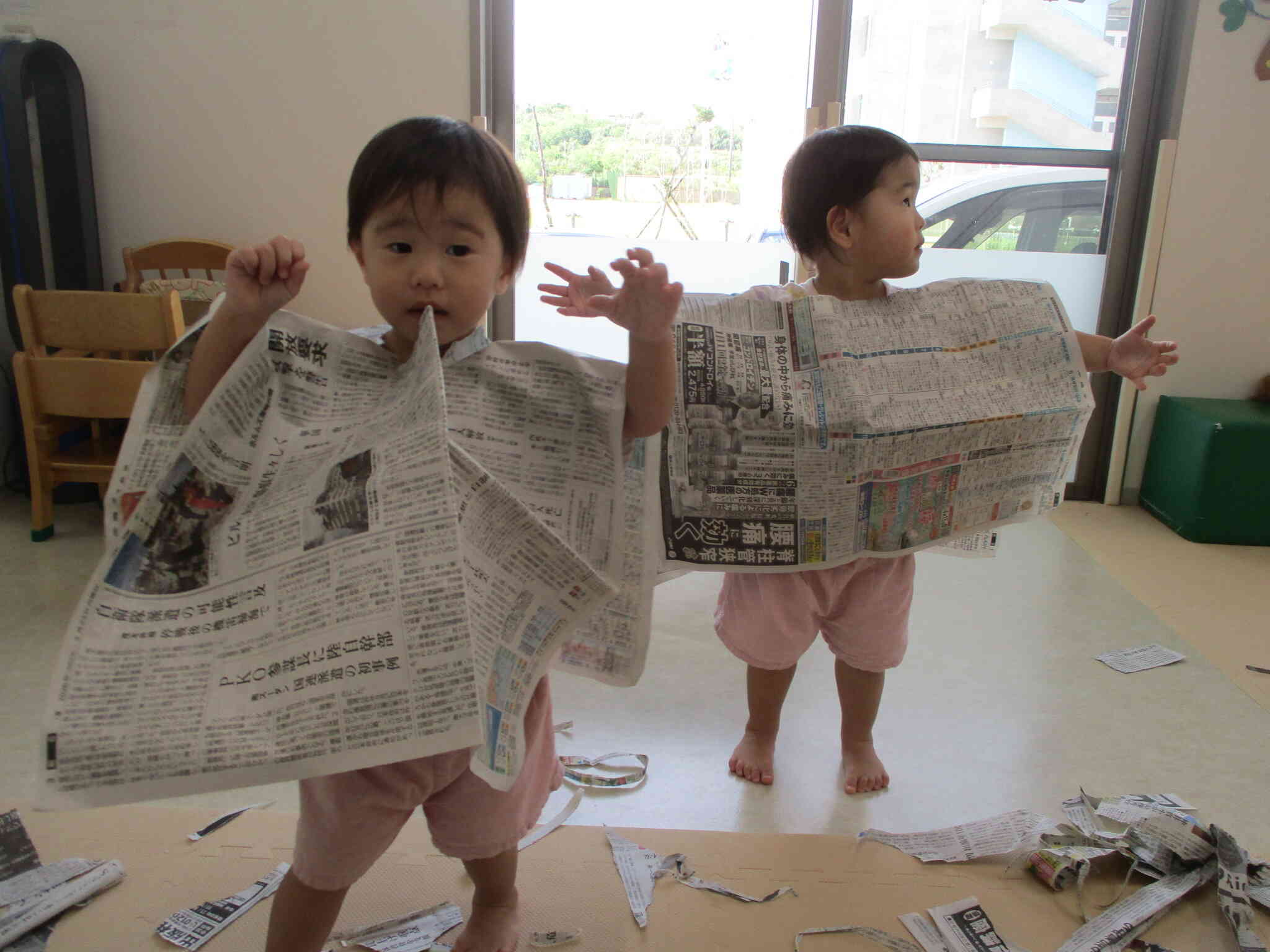 新聞紙あそび☆
