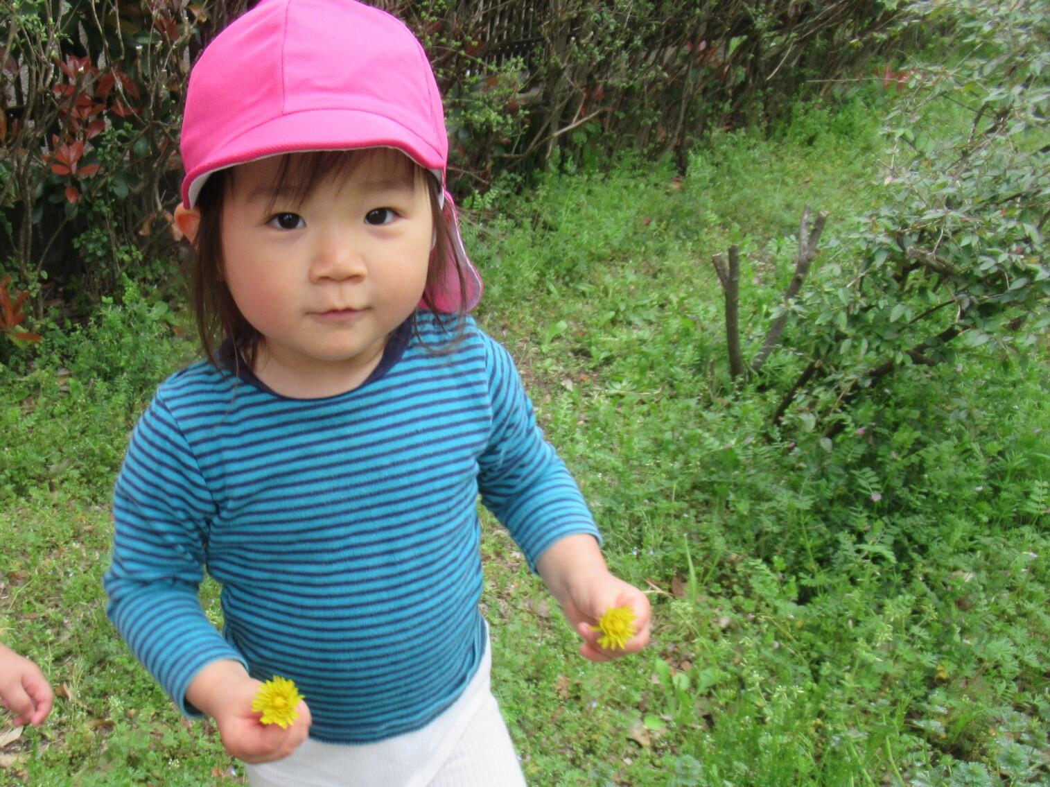 お花が大好きなきりん組(2歳児)さん