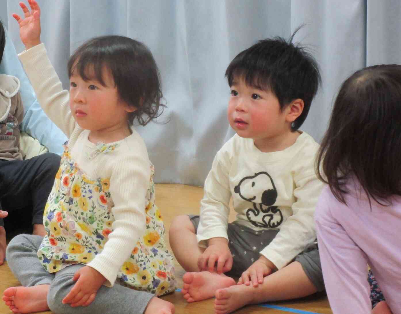 ぱんだ組（1歳児）さんのリトミックの様子