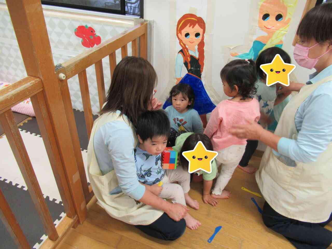 遊んでいる最中の防犯訓練☆