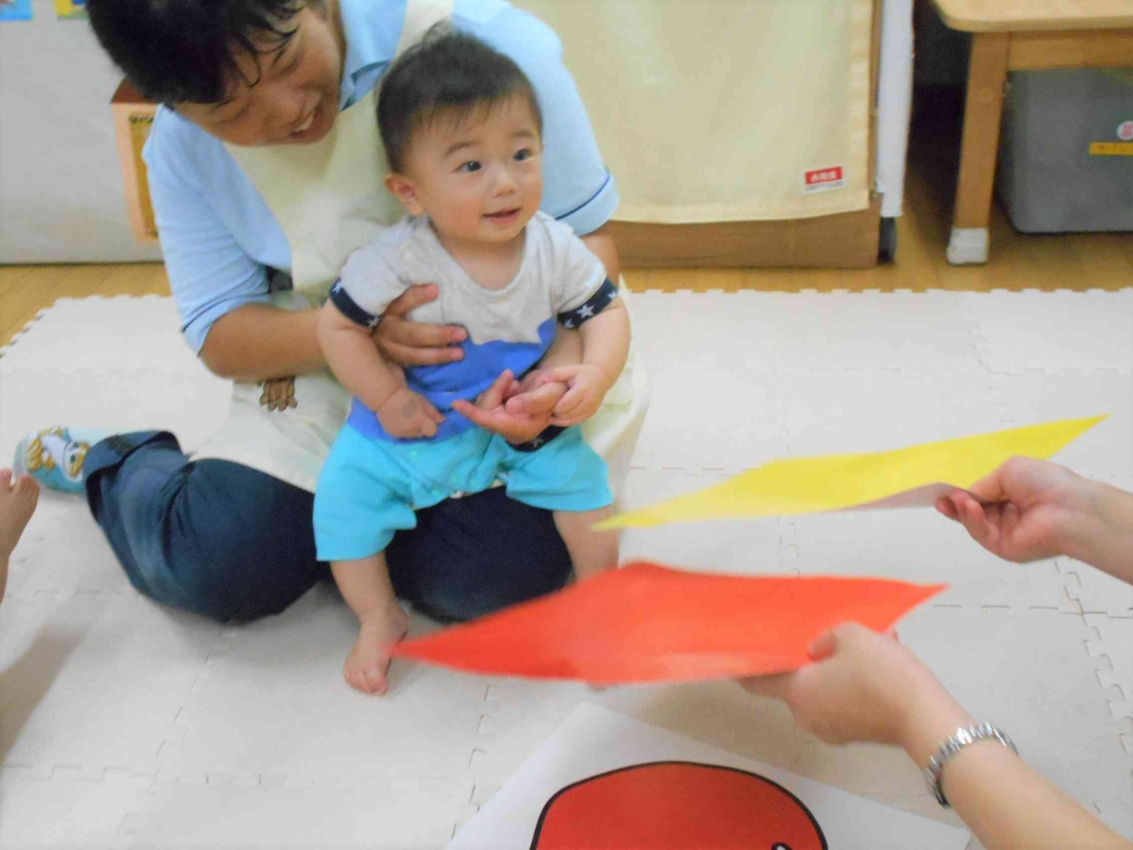英語の先生にも人見知りせずに笑顔で参加できました！