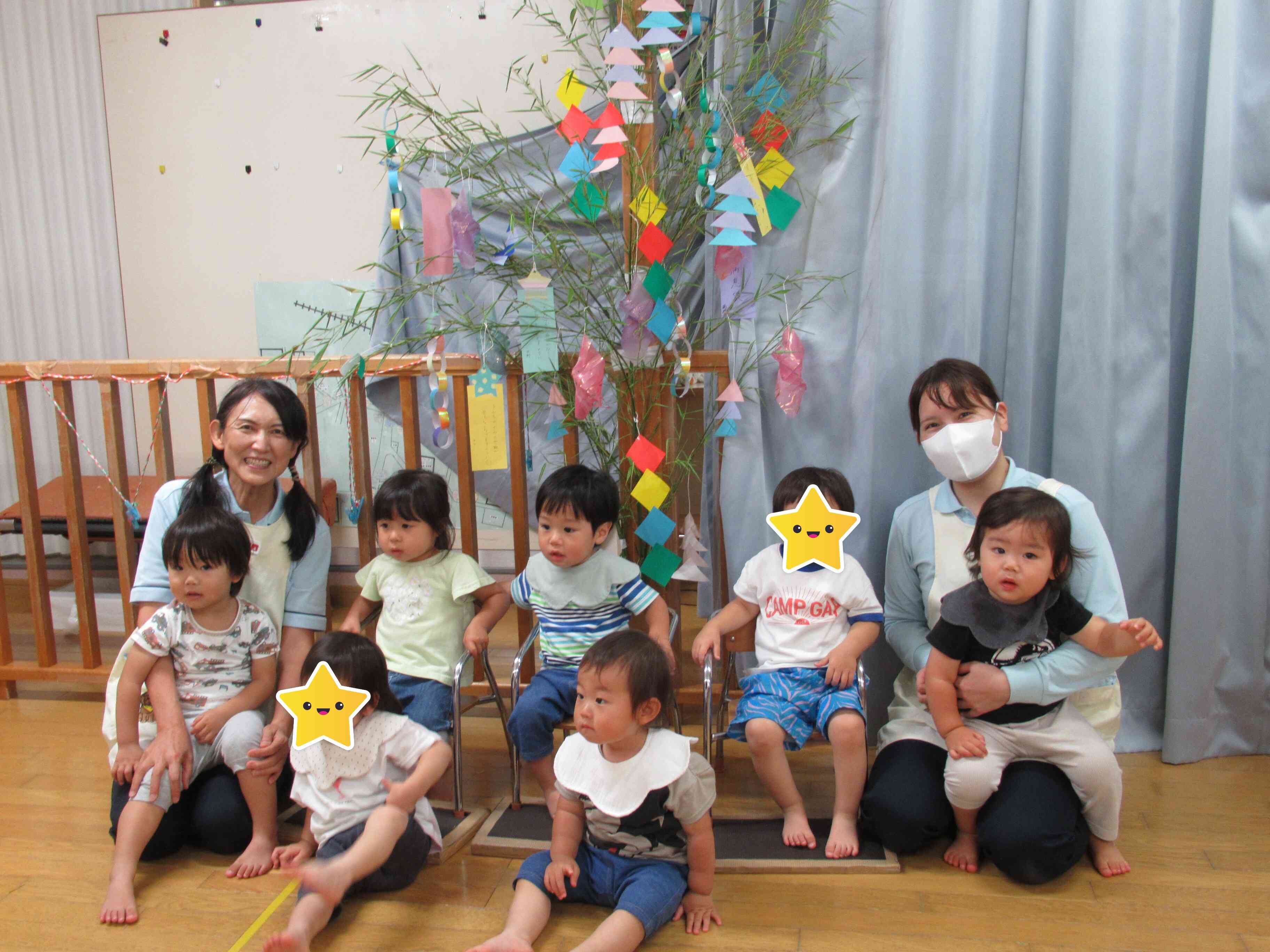 ぱんだ組（1歳児）さんの集合写真！