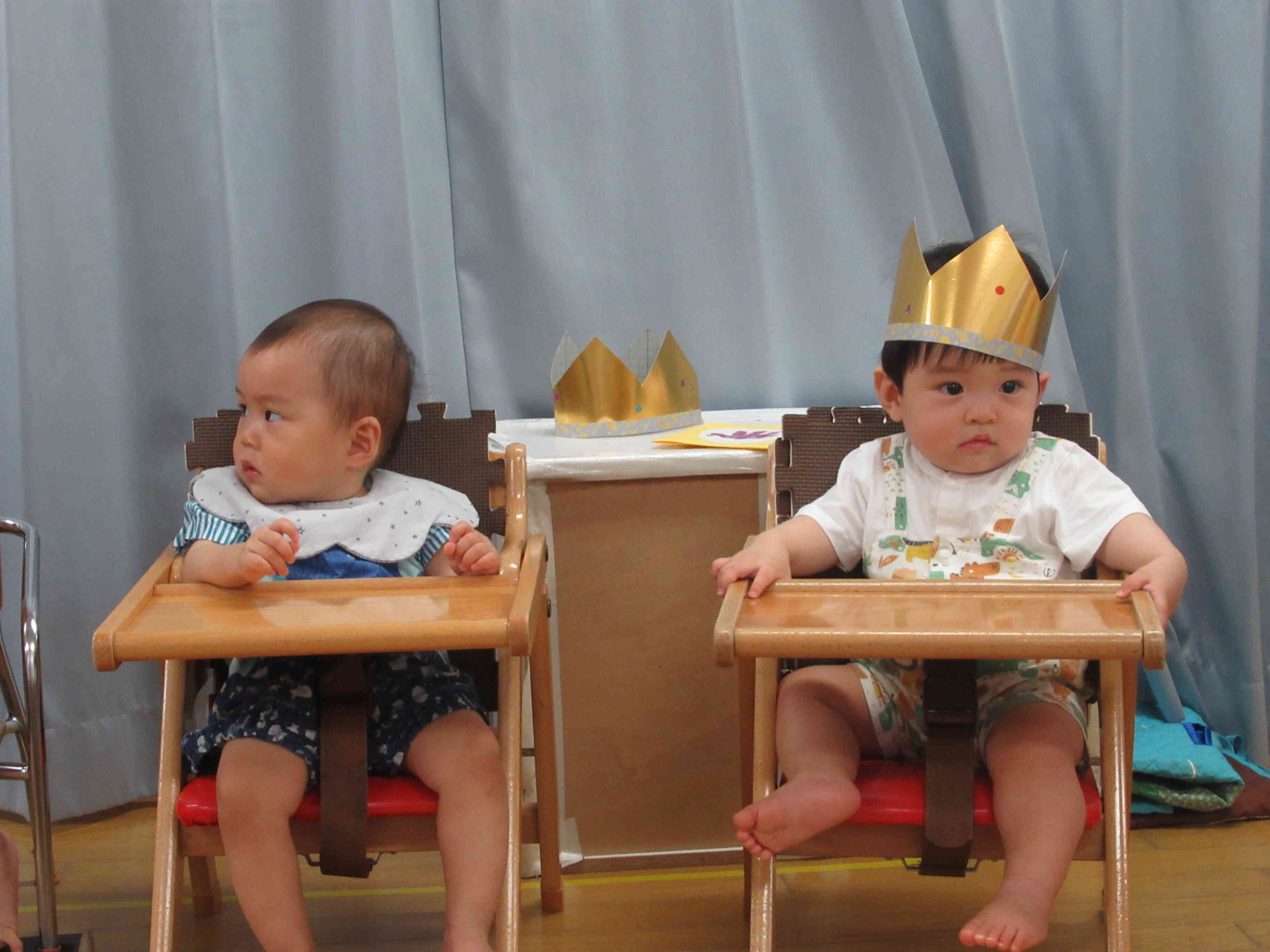 うさぎ組（0歳児）さんもずっとお座りしていられました！