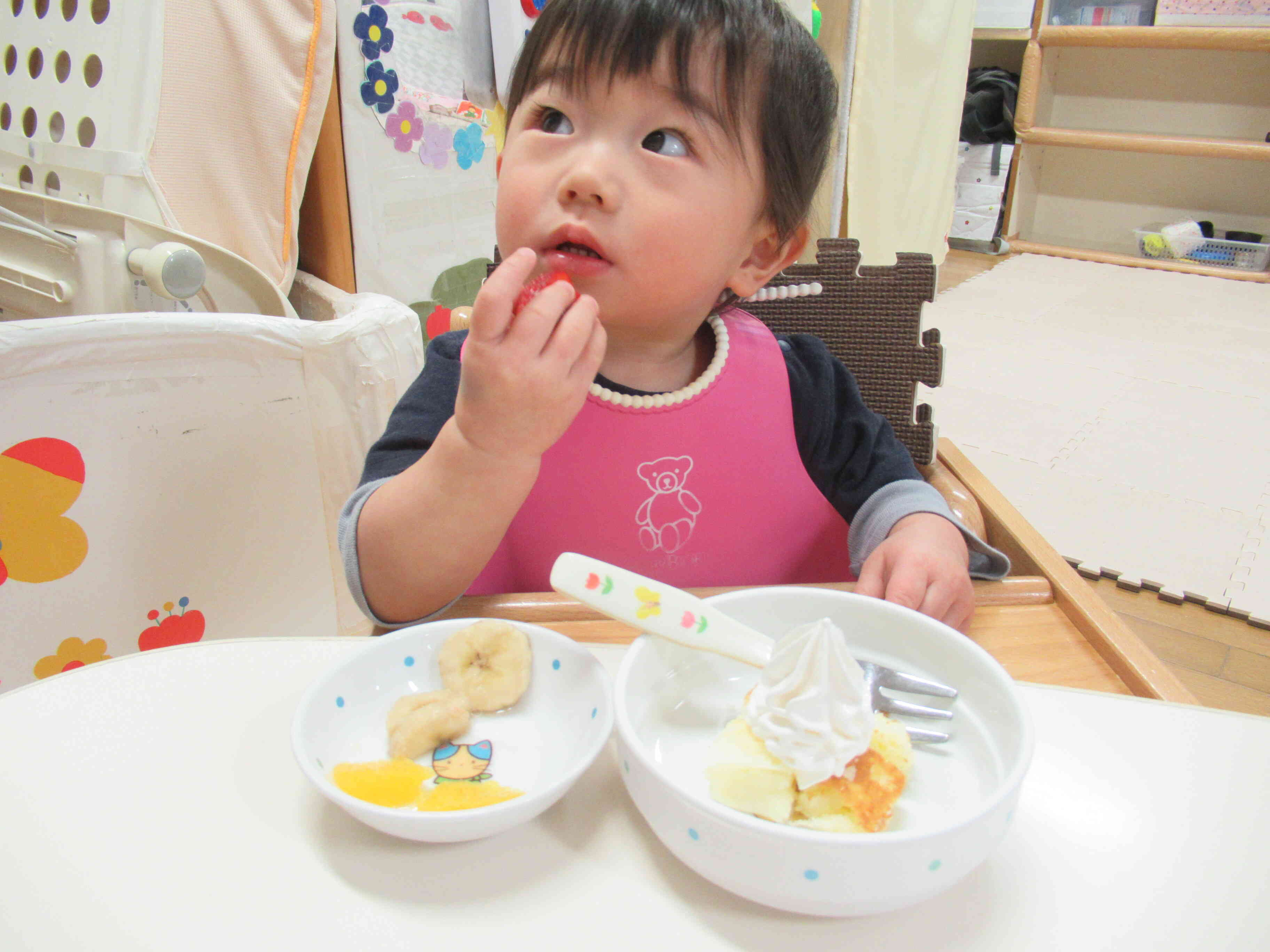 果物は別々にしてそのままパクッと食べたお友だち！