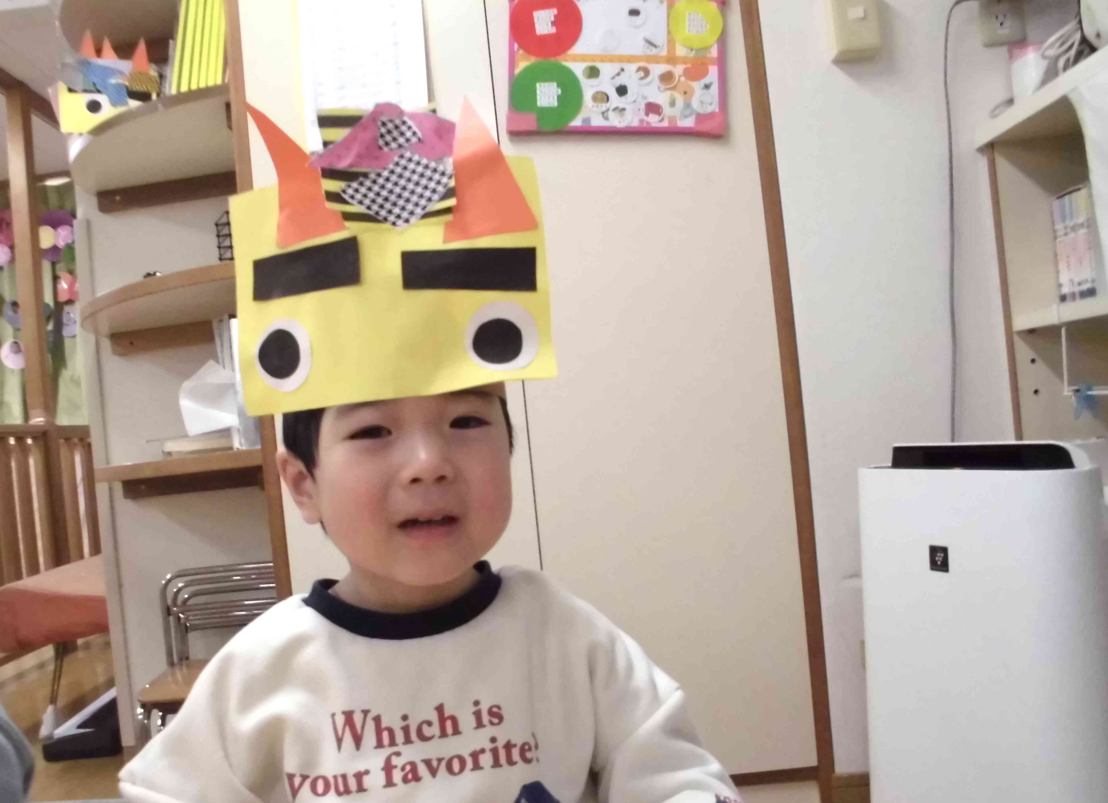 節分の鬼のお面完成!!!