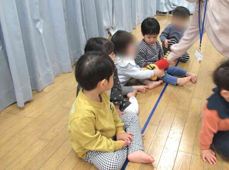 いつものしまじろうの登場に喜ぶぱんだ組（1歳児）さん⭐︎