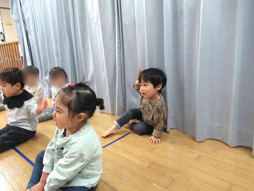 お名前を呼ばれて元気よく「はーい！」