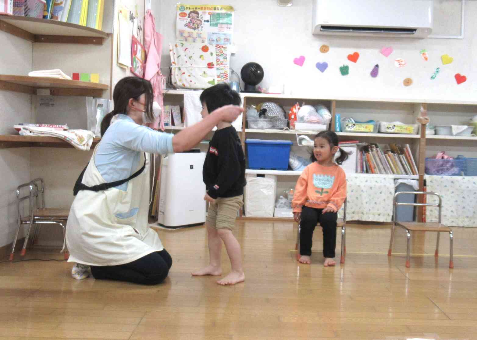 メダル授与の練習！