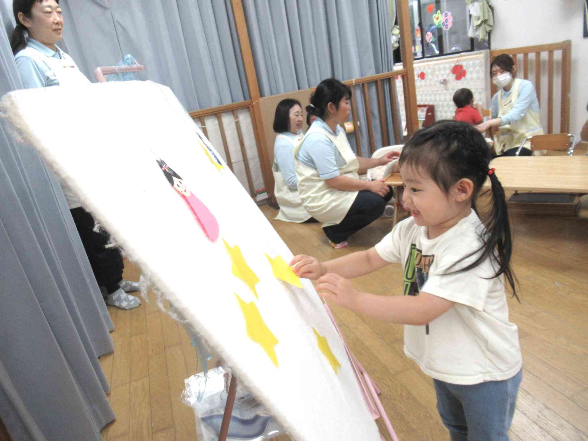 ちゃんと2人が巡り会えるように、考えてお星さまをくっつけていました⭐︎