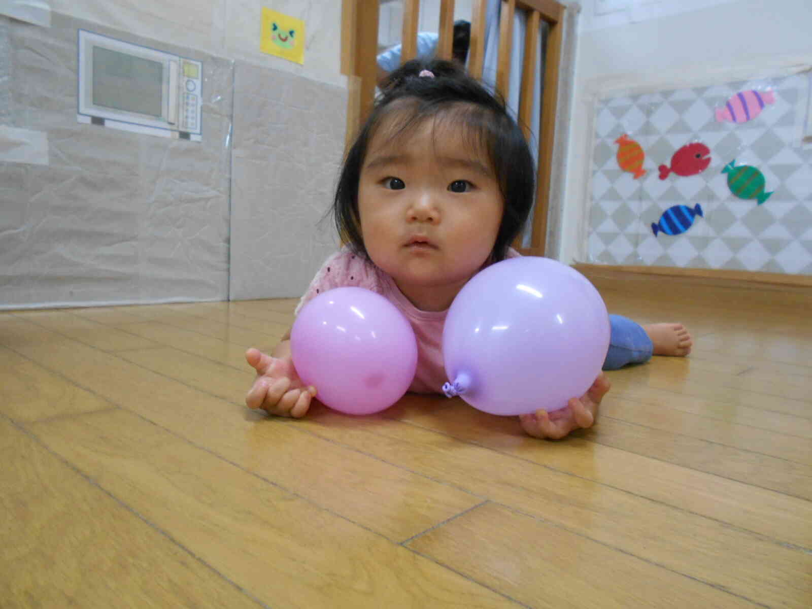 風船で遊んだよ