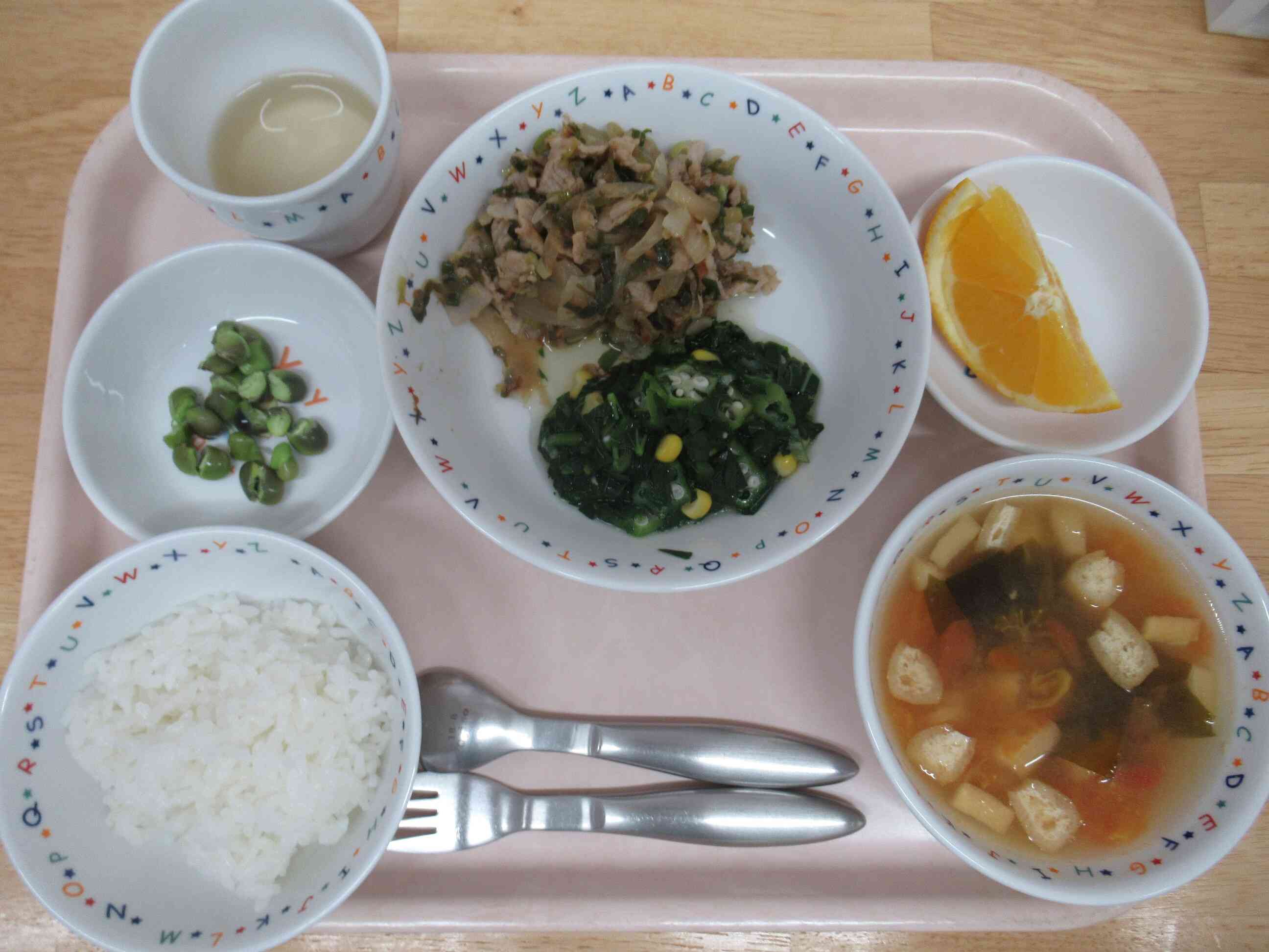 7月8日おもいっきり給食（夏を味わおう献立）
