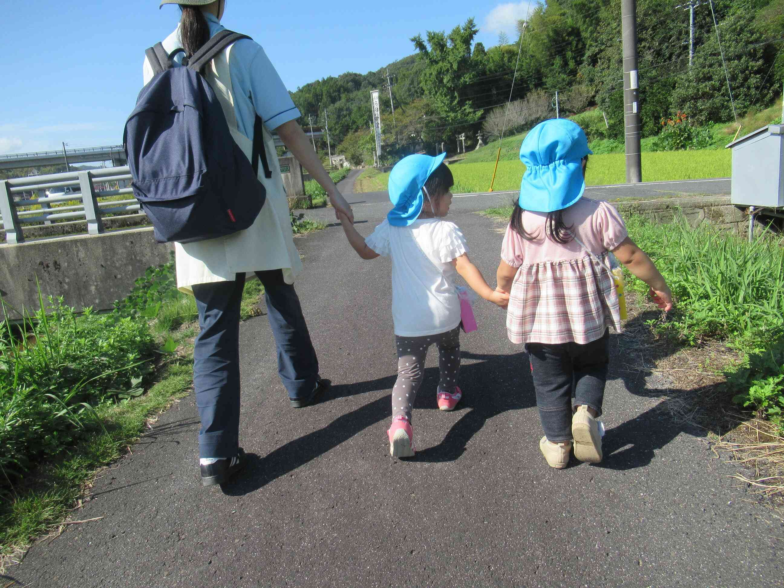 お散歩に行ったよ。