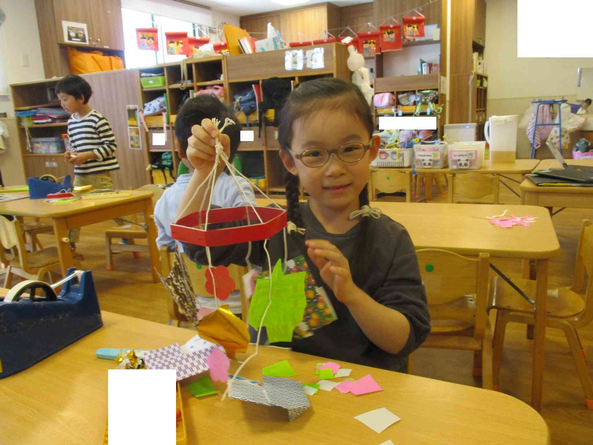 4歳児　ぱんだぐみ　STEAM　ひな祭り製作