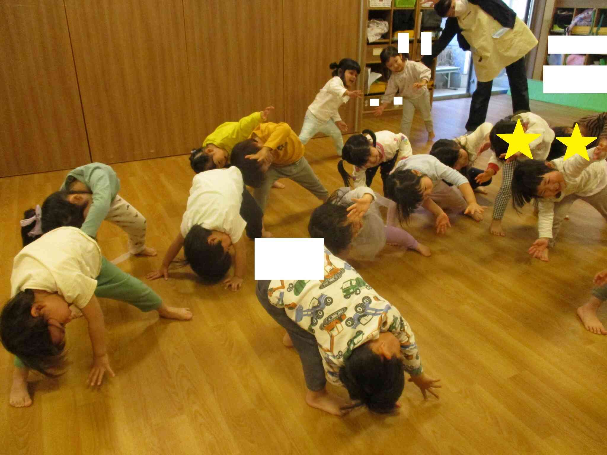 3歳児　りす組　初めての体操