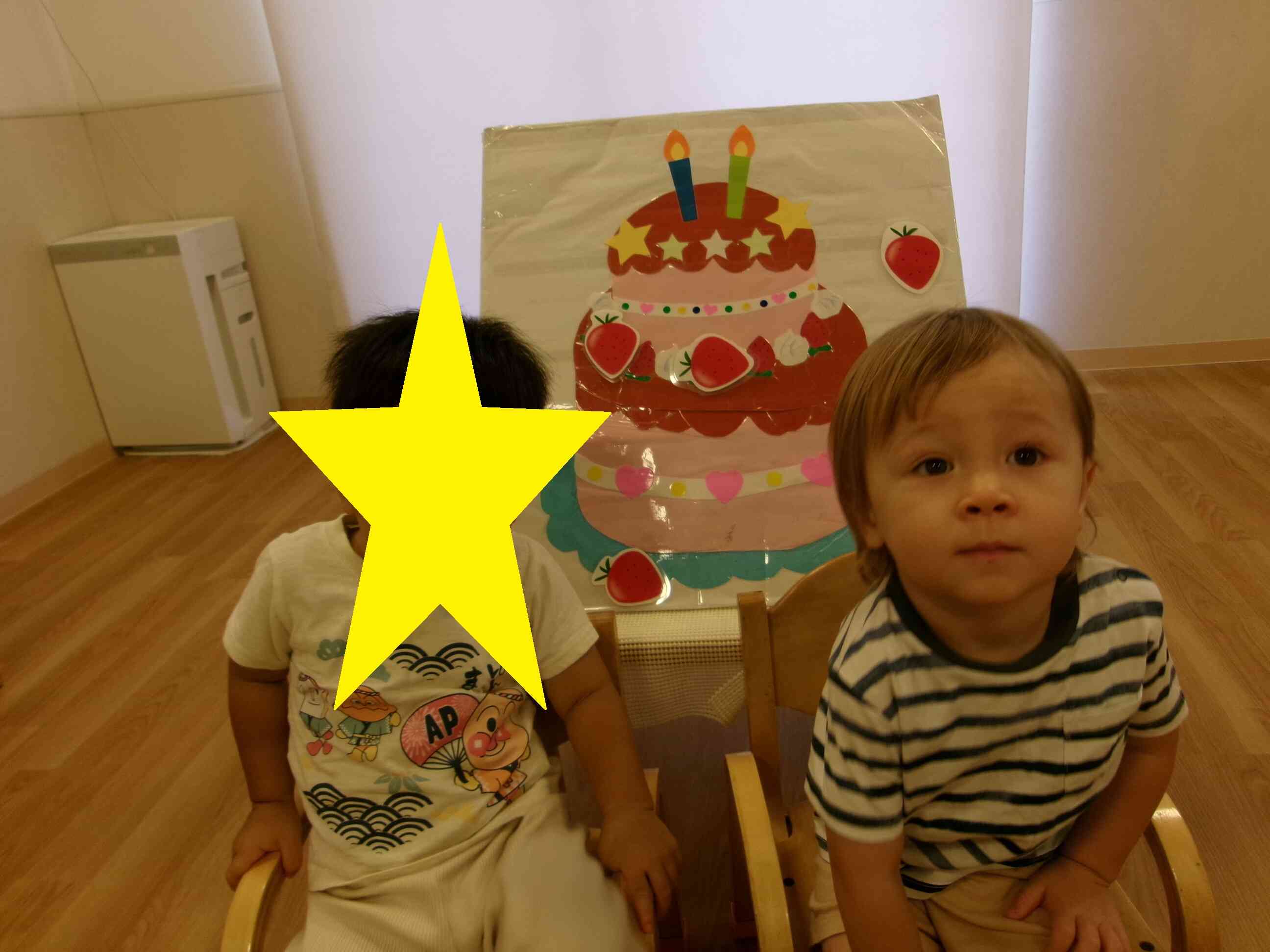 １歳児クラス　あひる組　８月誕生会