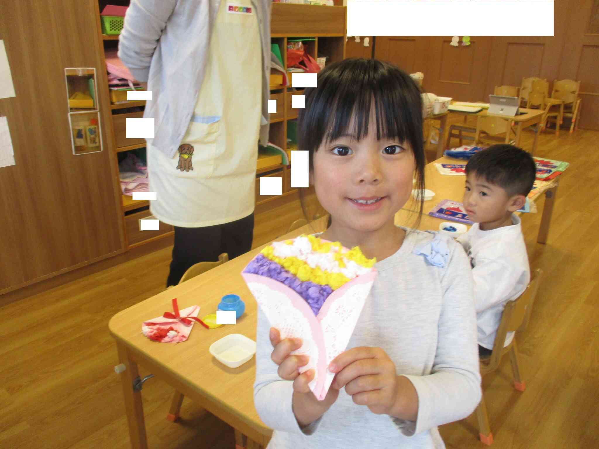 4歳児　ぱんだ組　ありがとうの日　製作