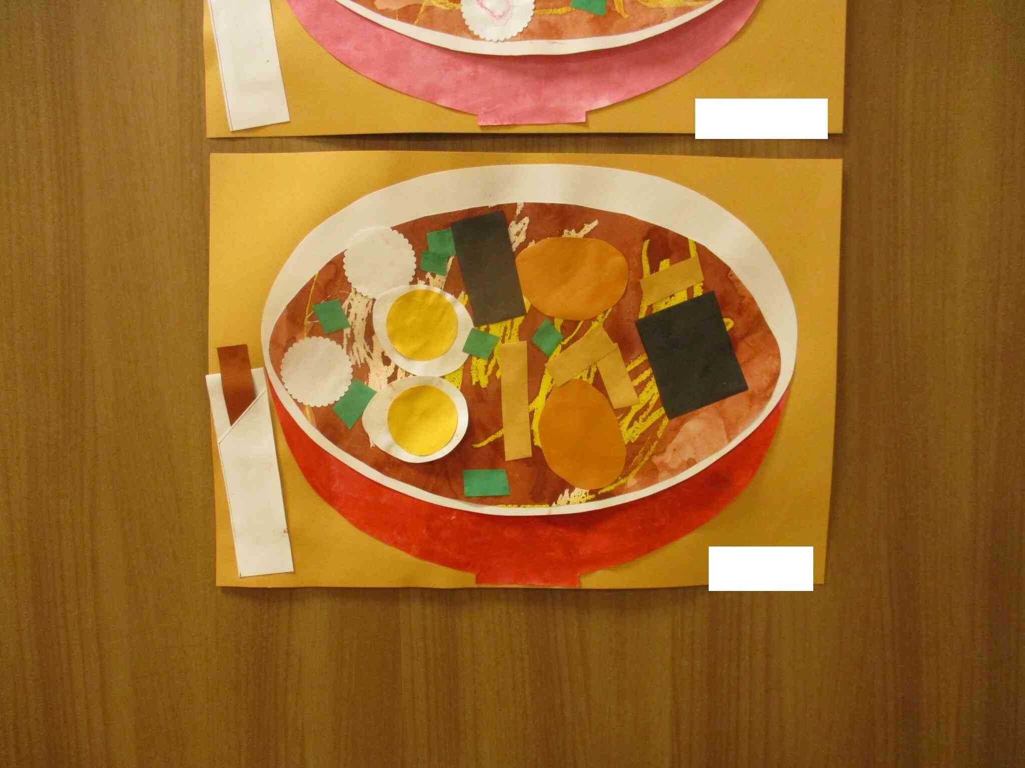 ２歳児クラス　うさぎ組　ラーメン製作