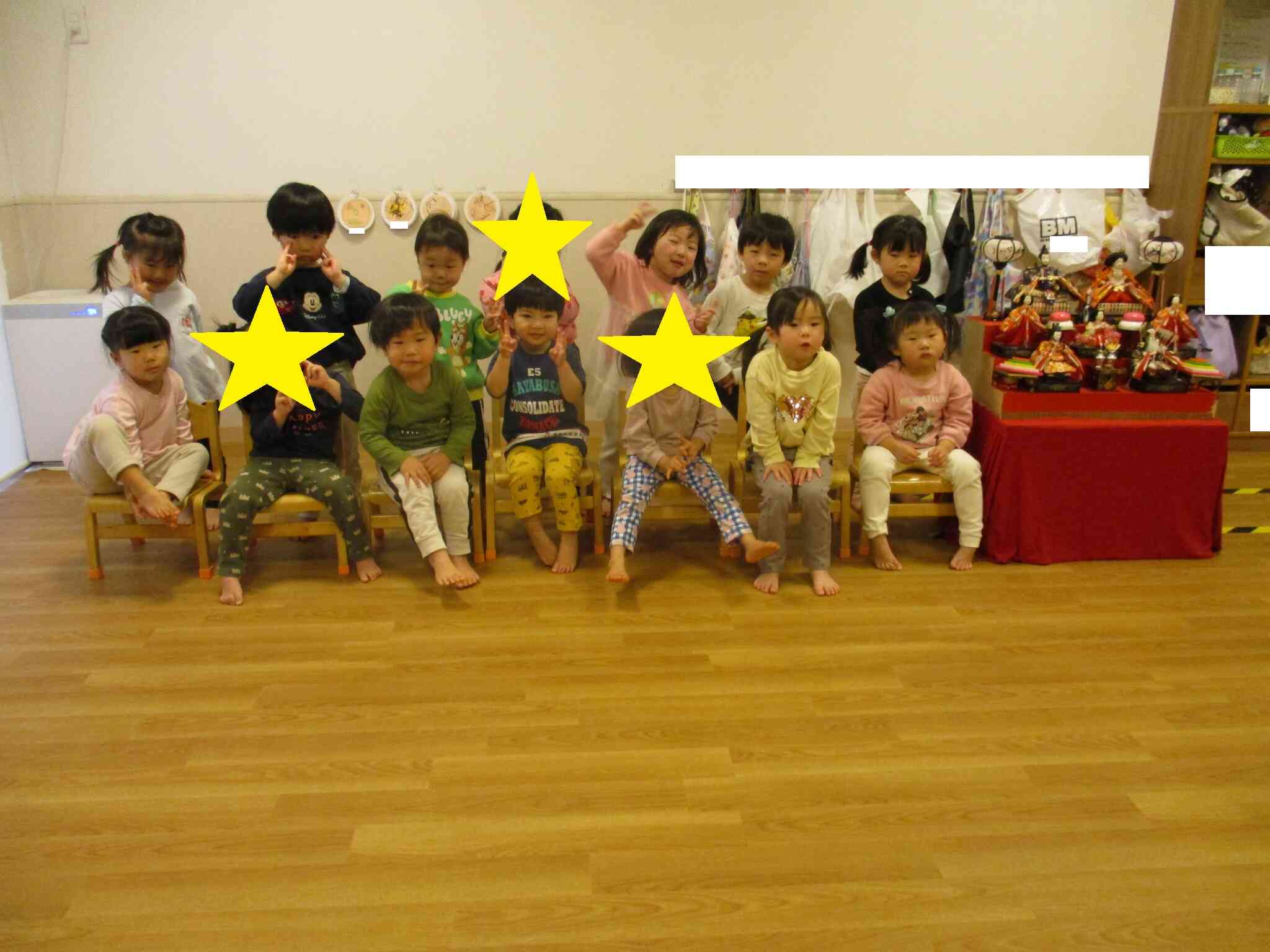 2歳児クラス　うさぎ組　ひなまつり
