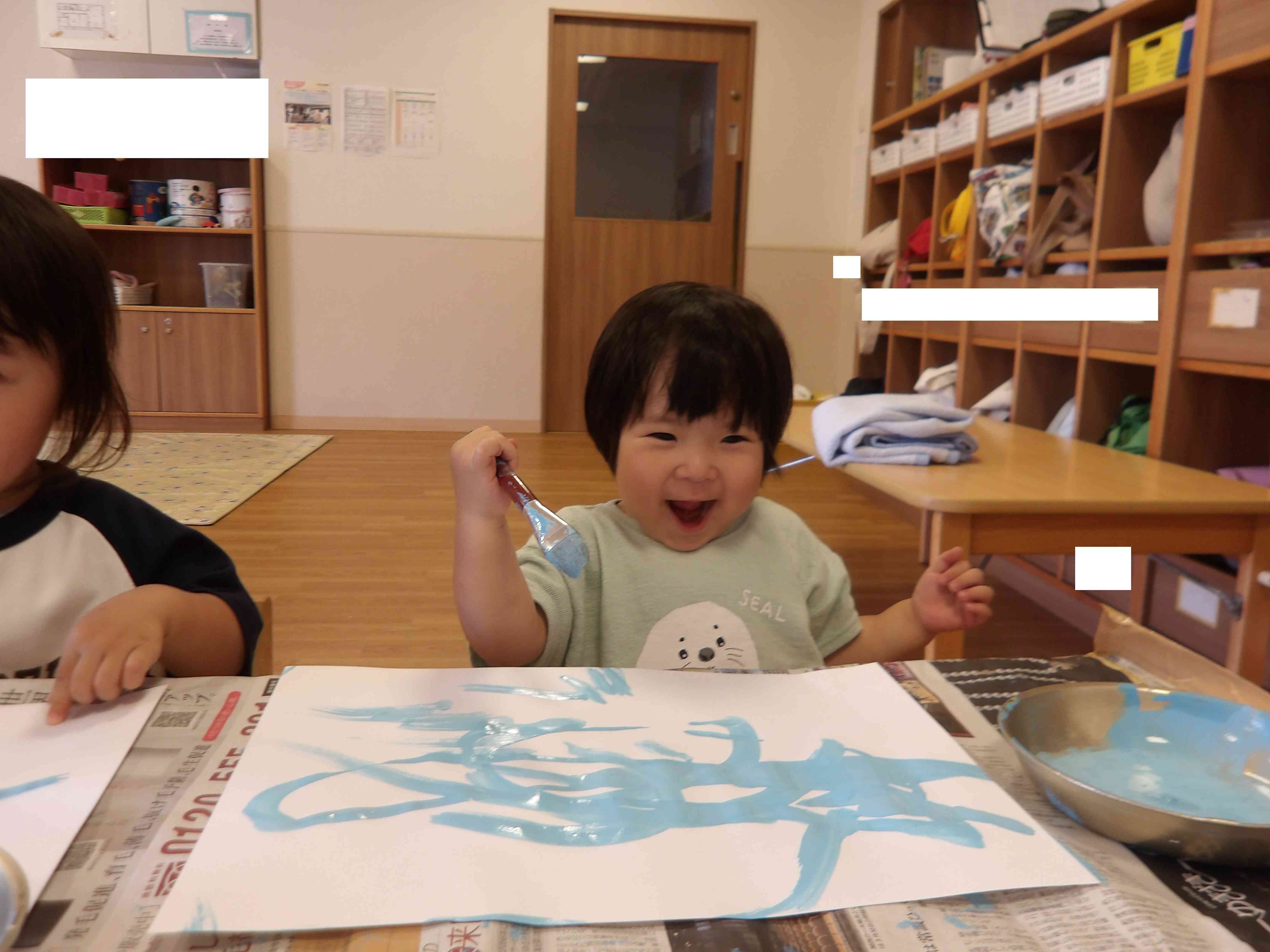 絵の具って楽しいね~!!