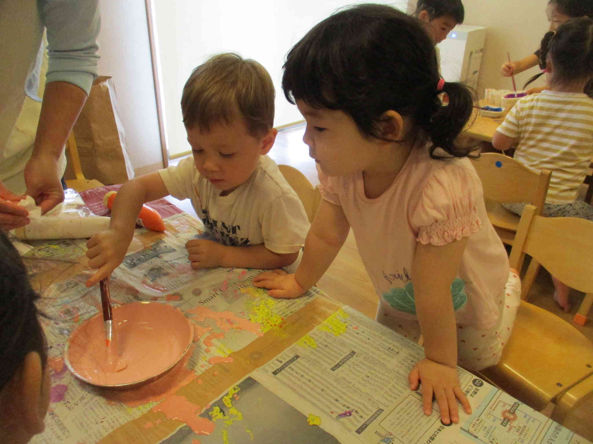 ２歳児クラス うさぎ組　５歳児クラス きりん組　お店屋さんごっこ①