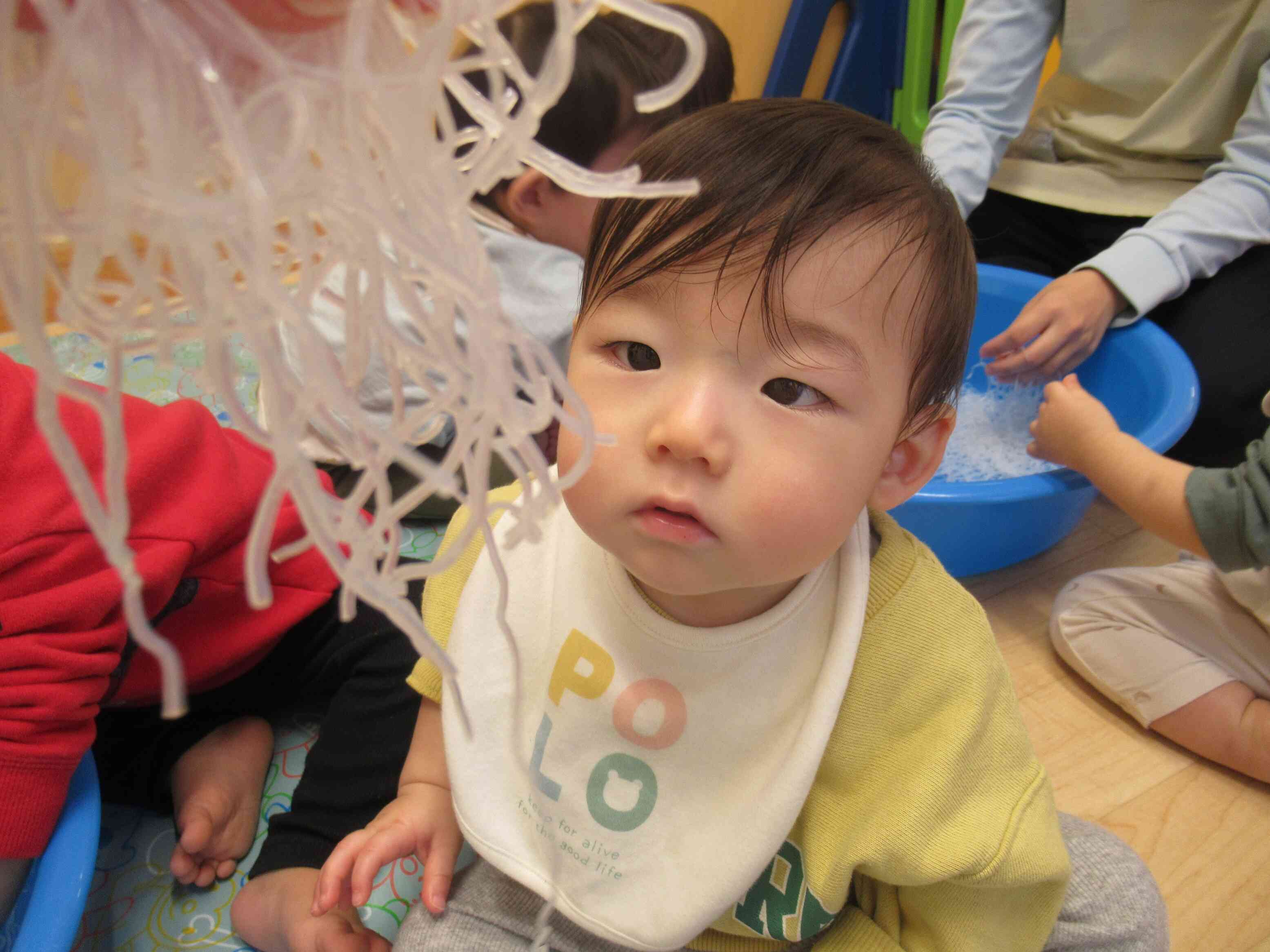 感触遊び「はるさめ」