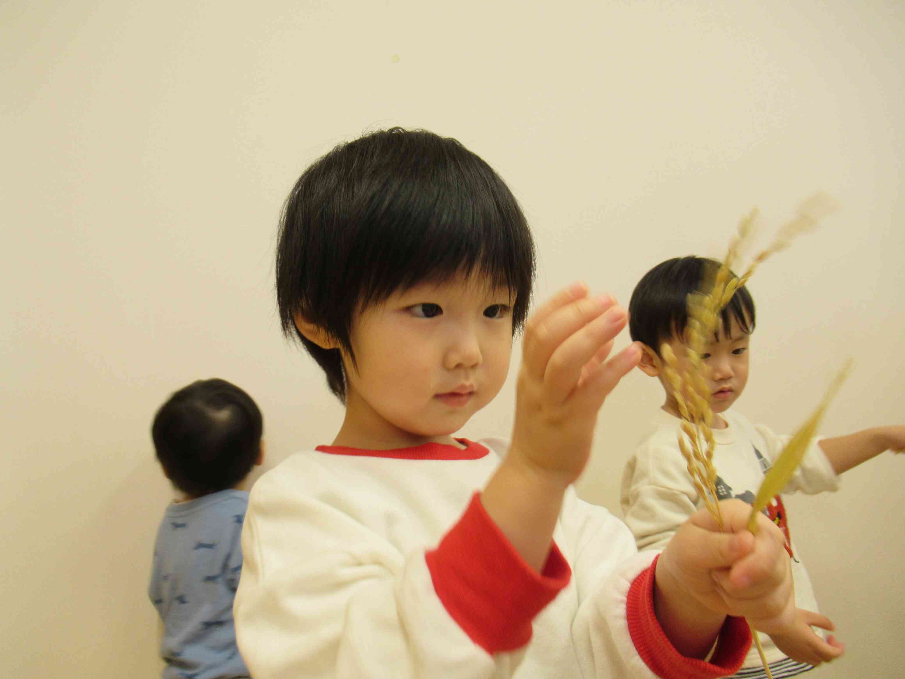 お米がついてる！