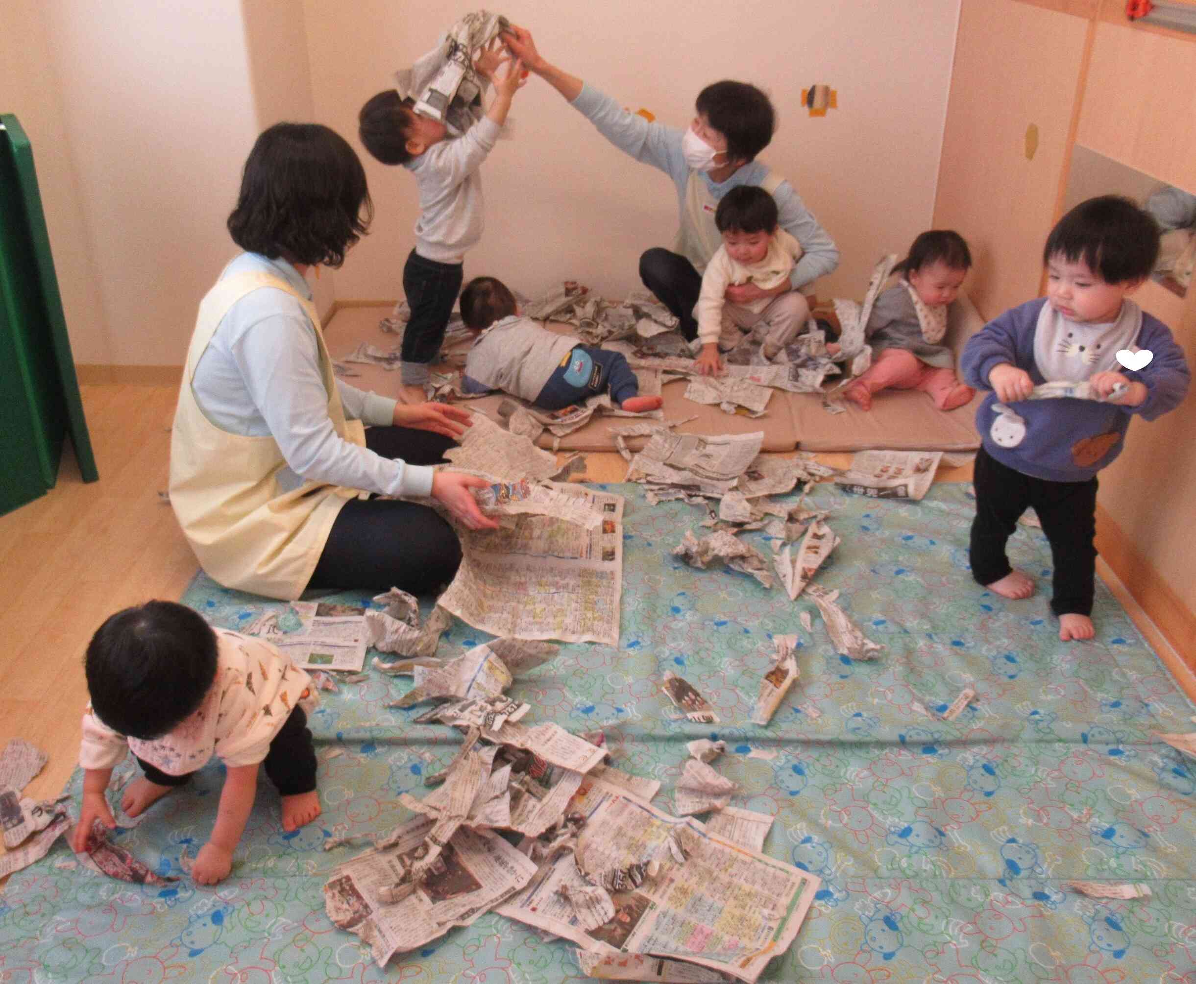 上からパラパラパラ