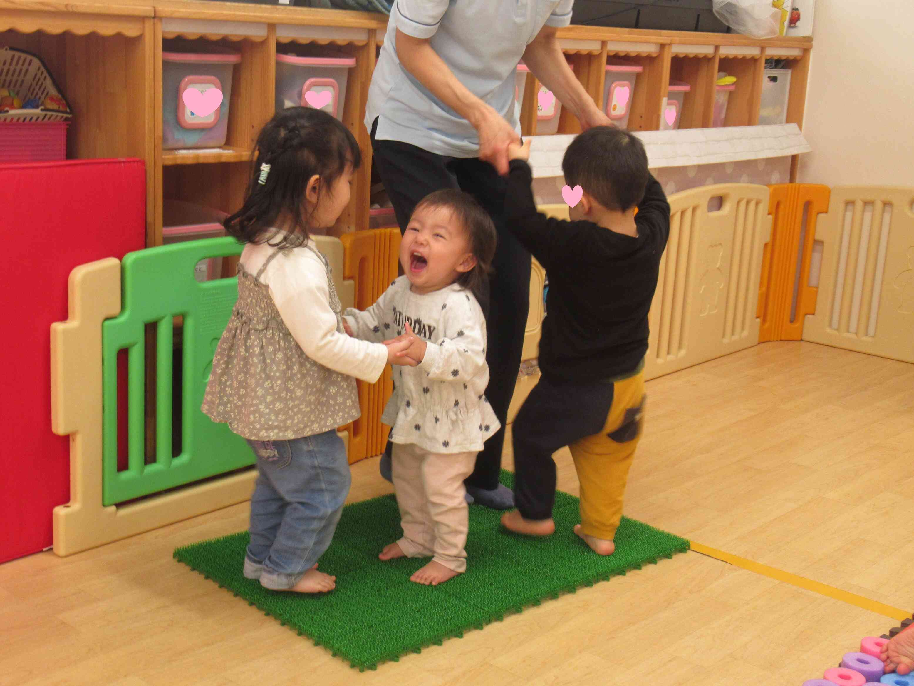 くすぐったいね！