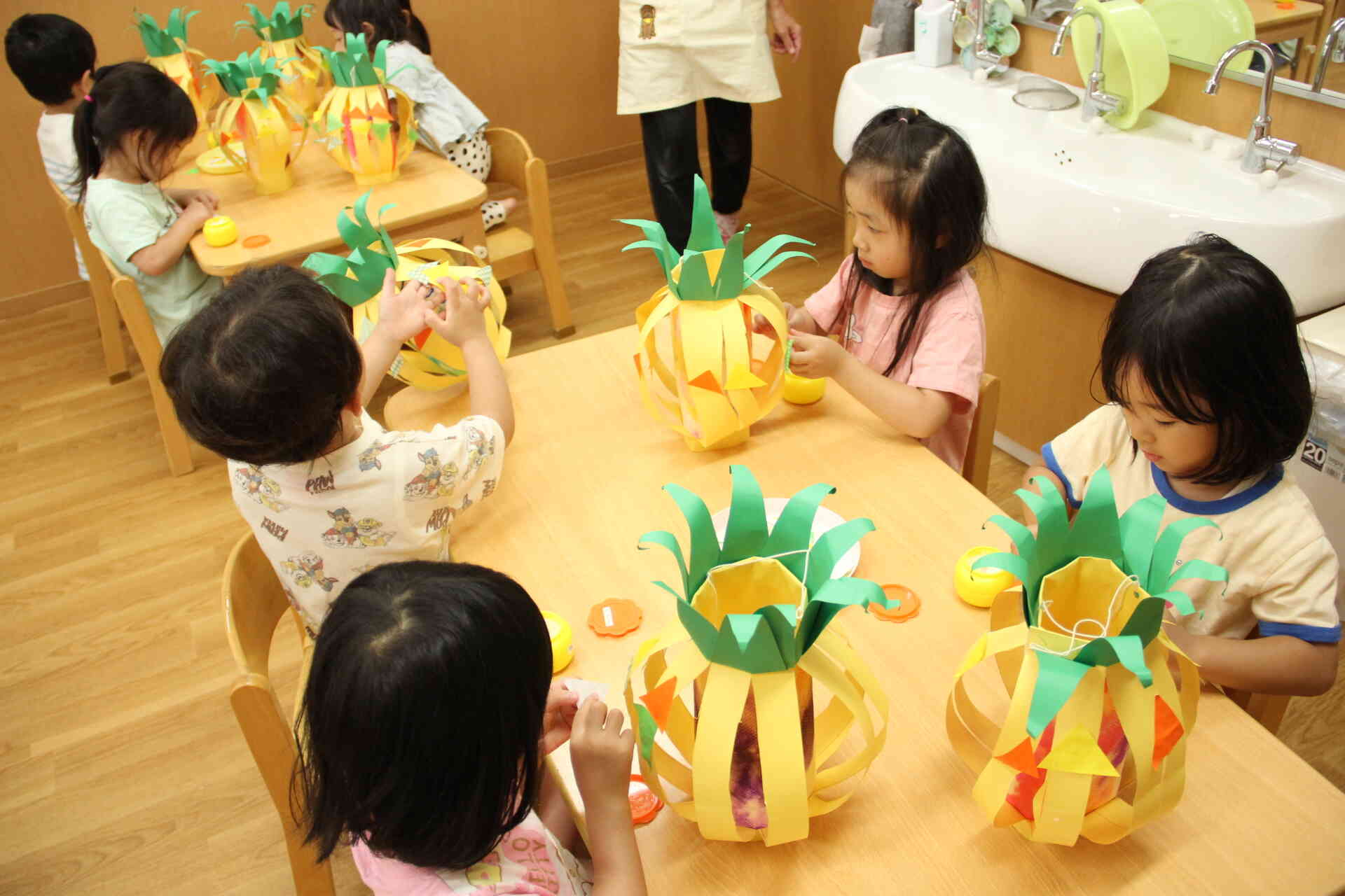ちょうちん作ったよ！！