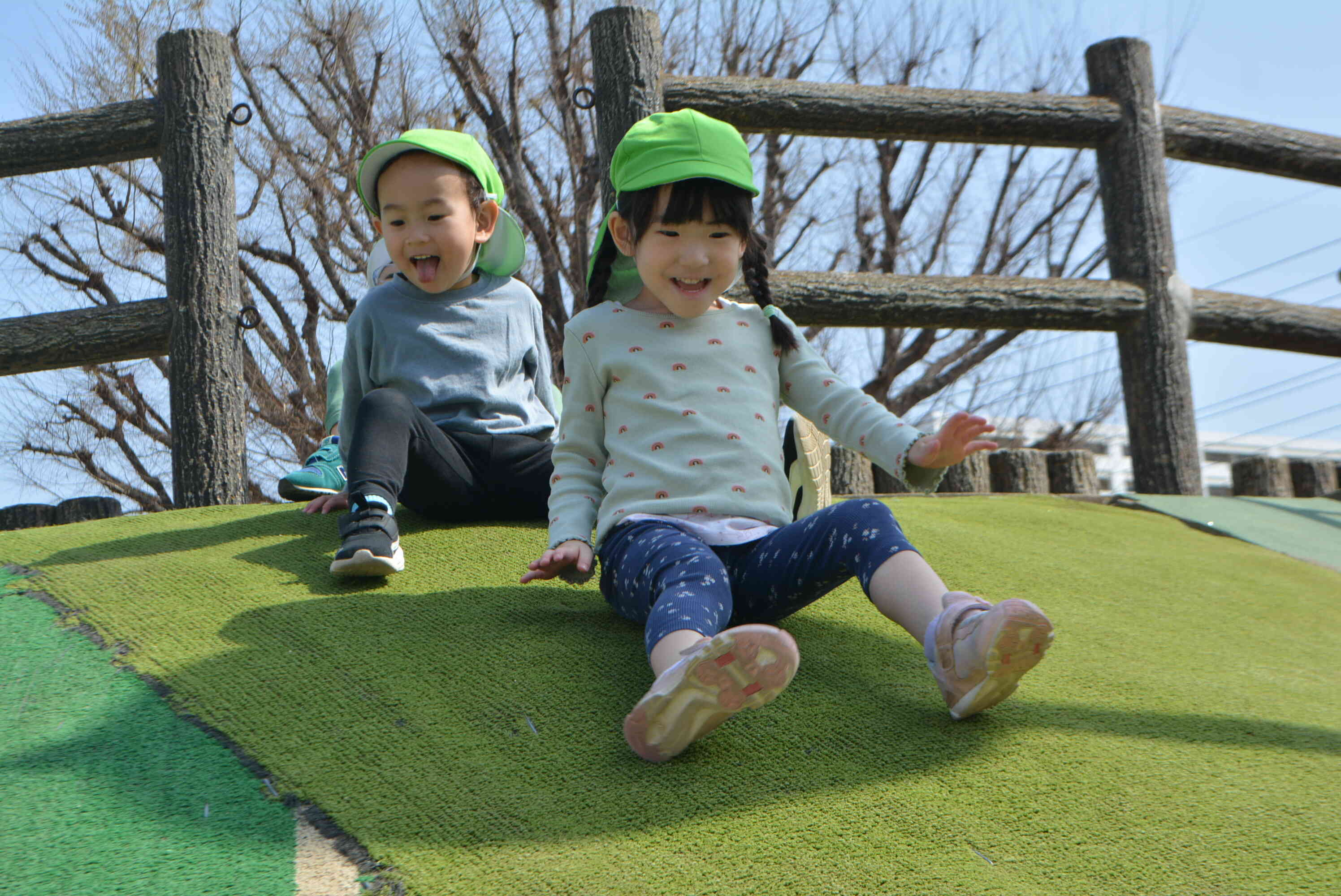 初めてお山公園に行ったよ！